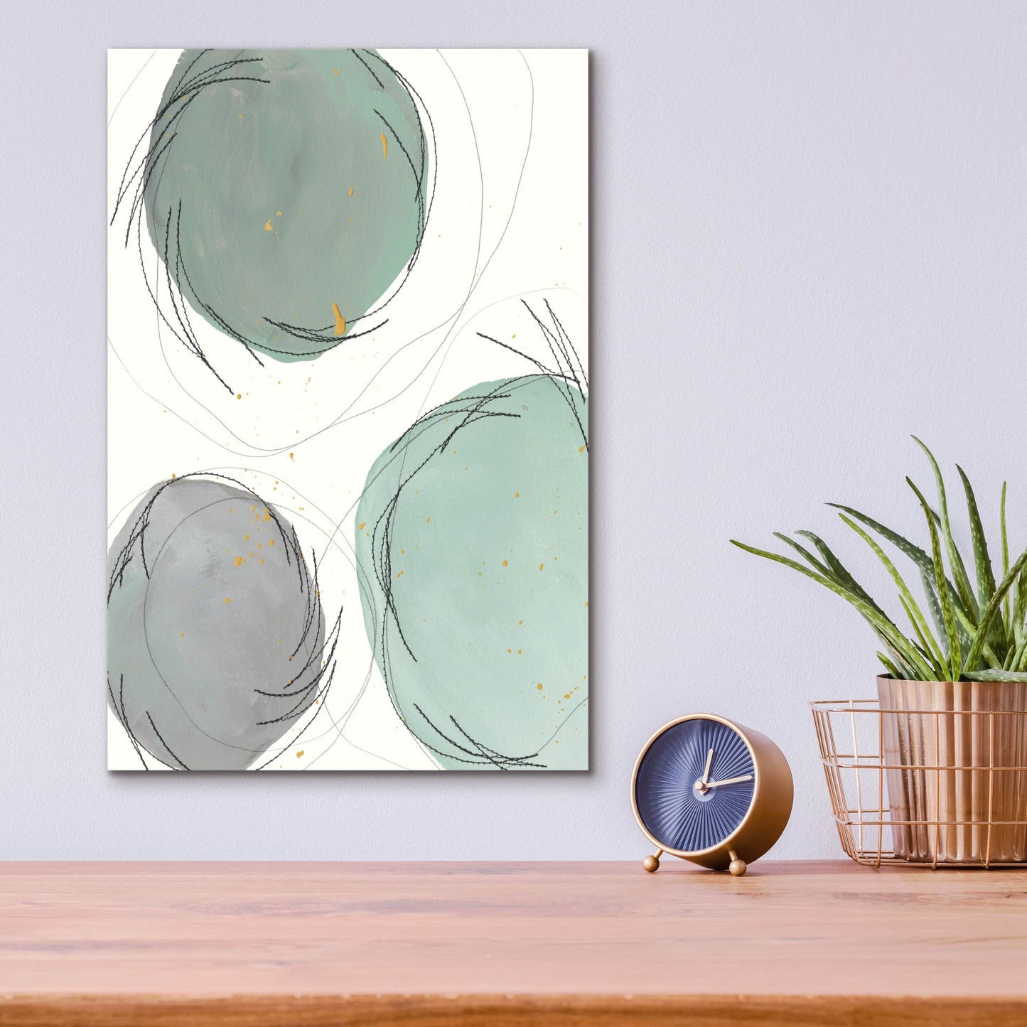 Epic Art 'Encircled Orbits II' by Regina Moore, Acrylic Glass Wall Art,12x16