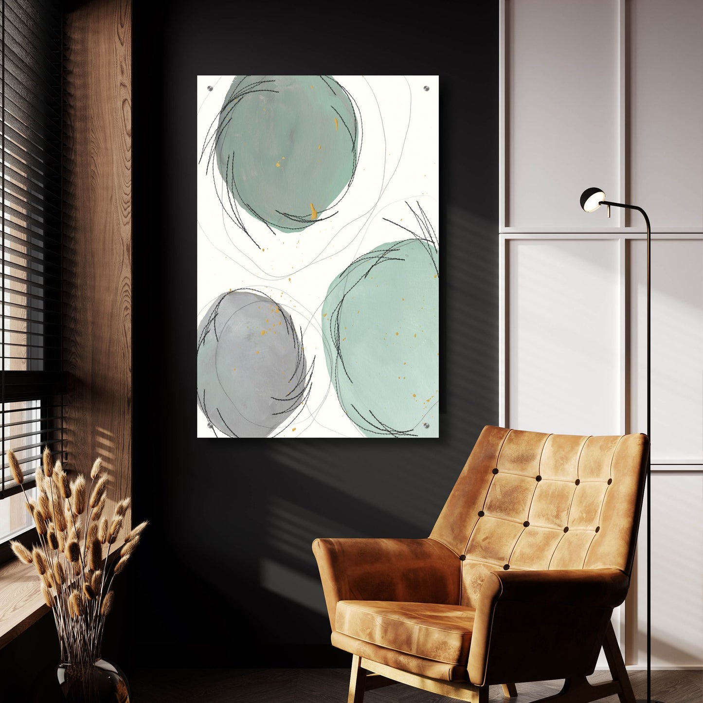 Epic Art 'Encircled Orbits II' by Regina Moore, Acrylic Glass Wall Art,24x36