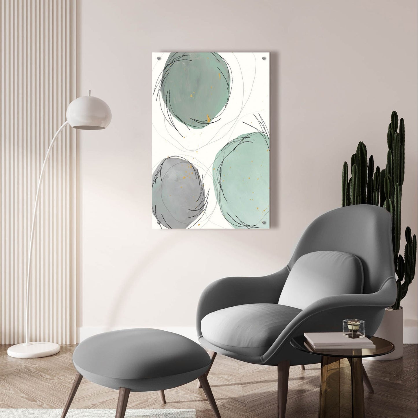 Epic Art 'Encircled Orbits II' by Regina Moore, Acrylic Glass Wall Art,24x36