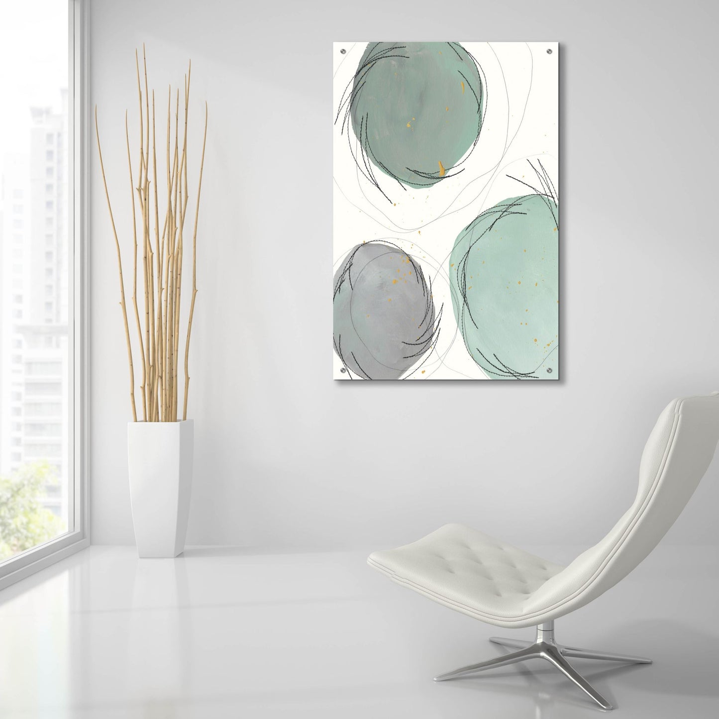 Epic Art 'Encircled Orbits II' by Regina Moore, Acrylic Glass Wall Art,24x36