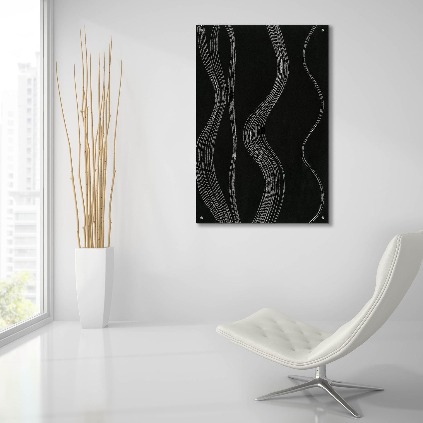 Epic Art 'Rippling Stitches I' by Regina Moore, Acrylic Glass Wall Art,24x36