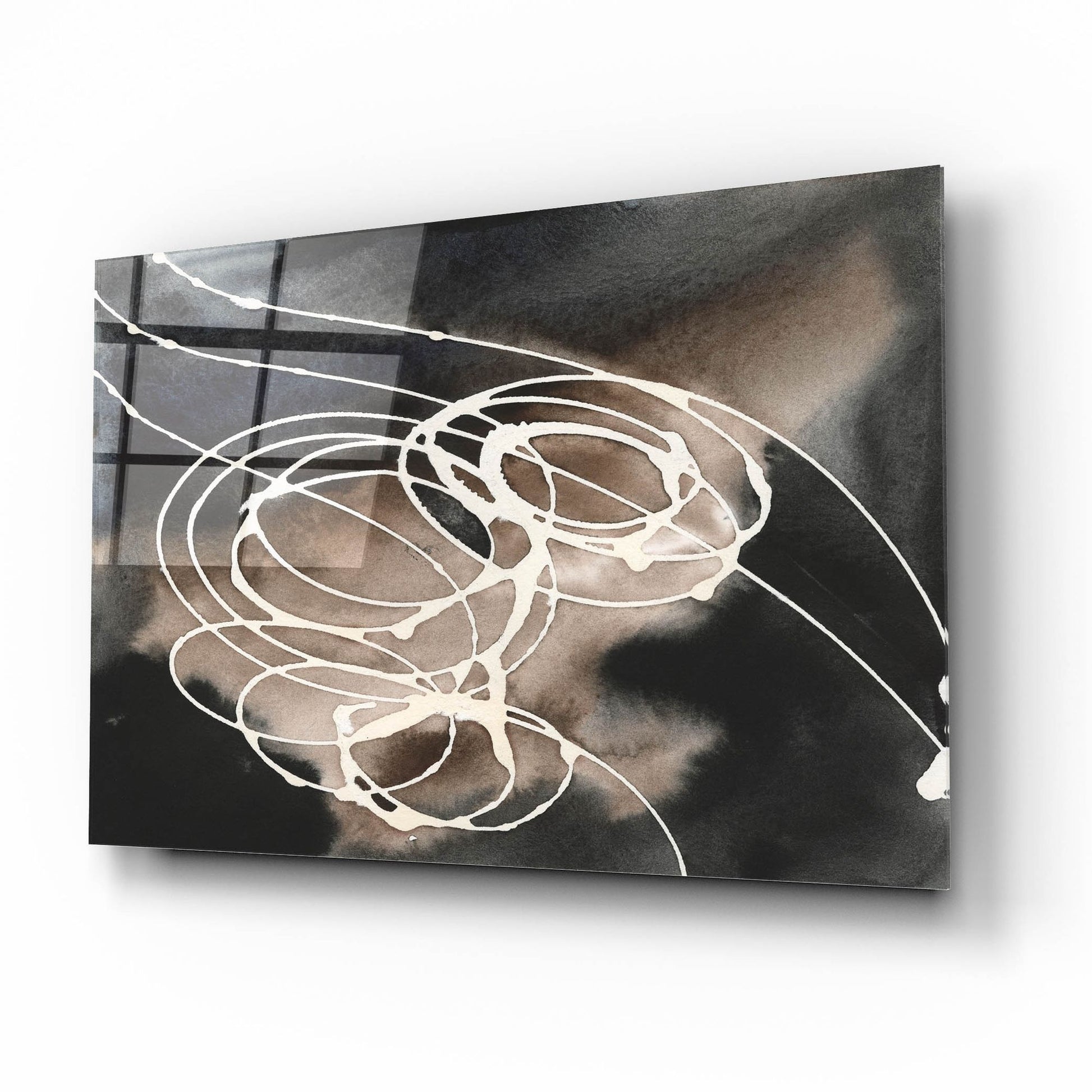 Epic Art 'Midnight Swirl I' by Regina Moore, Acrylic Glass Wall Art,16x12