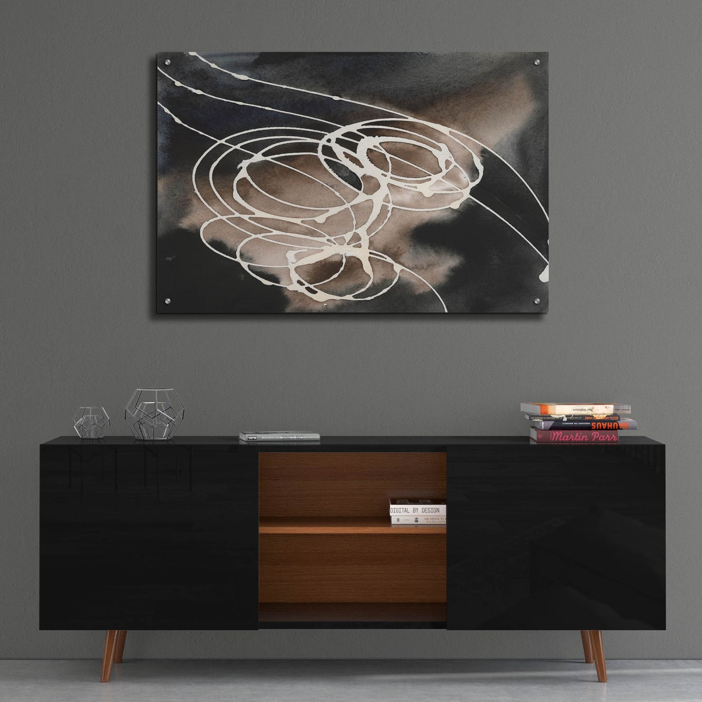 Epic Art 'Midnight Swirl I' by Regina Moore, Acrylic Glass Wall Art,36x24