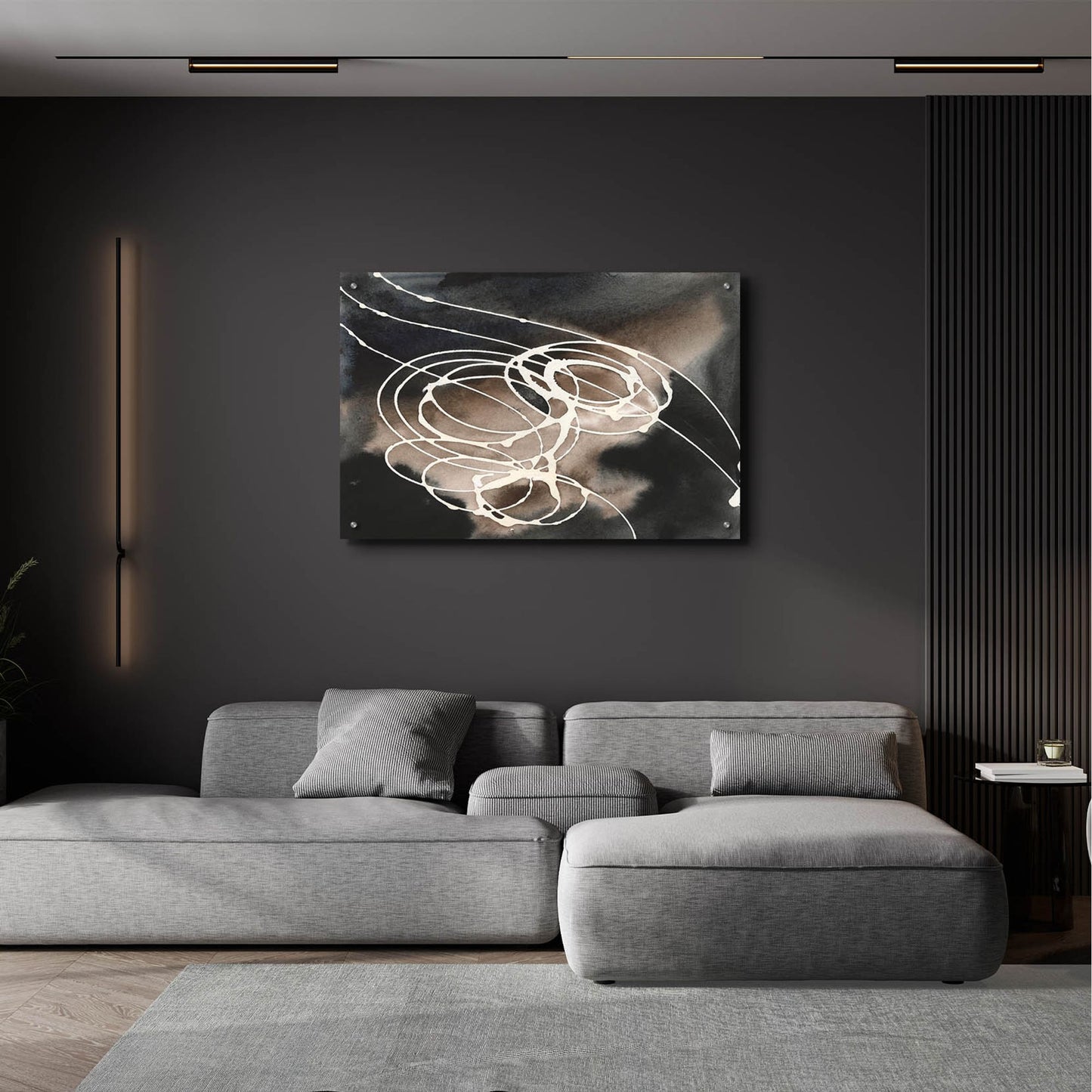 Epic Art 'Midnight Swirl I' by Regina Moore, Acrylic Glass Wall Art,36x24