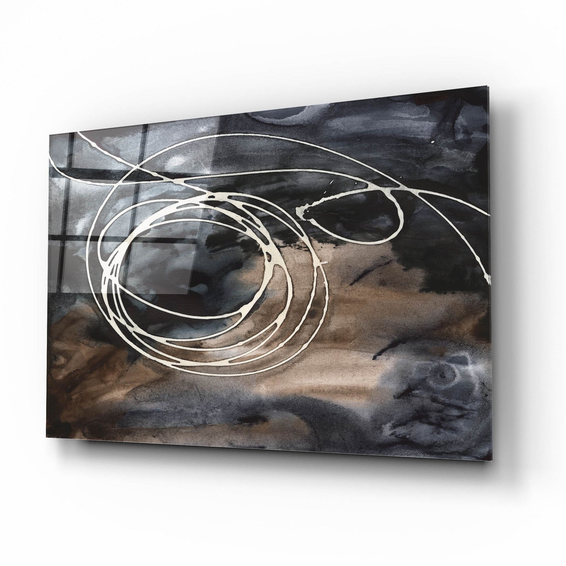 Epic Art 'Midnight Swirl II' by Regina Moore, Acrylic Glass Wall Art,16x12