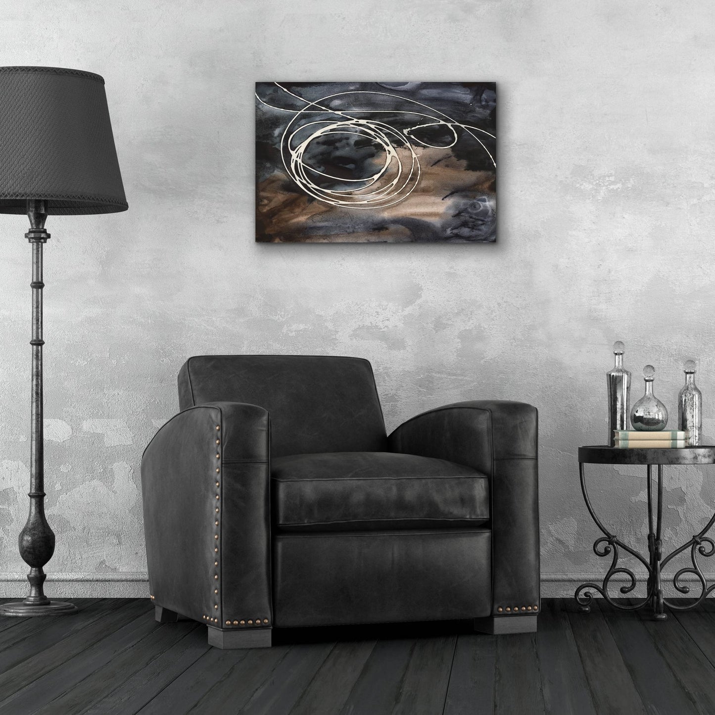 Epic Art 'Midnight Swirl II' by Regina Moore, Acrylic Glass Wall Art,24x16