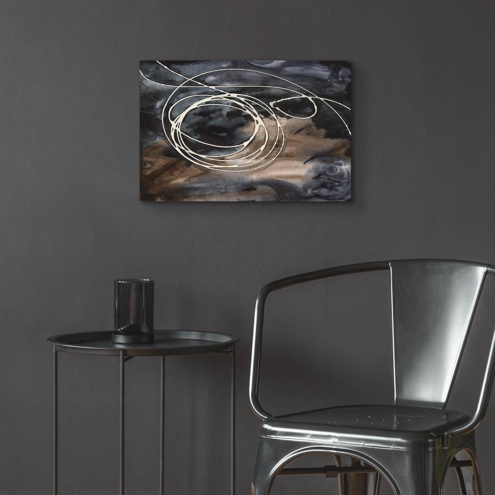 Epic Art 'Midnight Swirl II' by Regina Moore, Acrylic Glass Wall Art,24x16