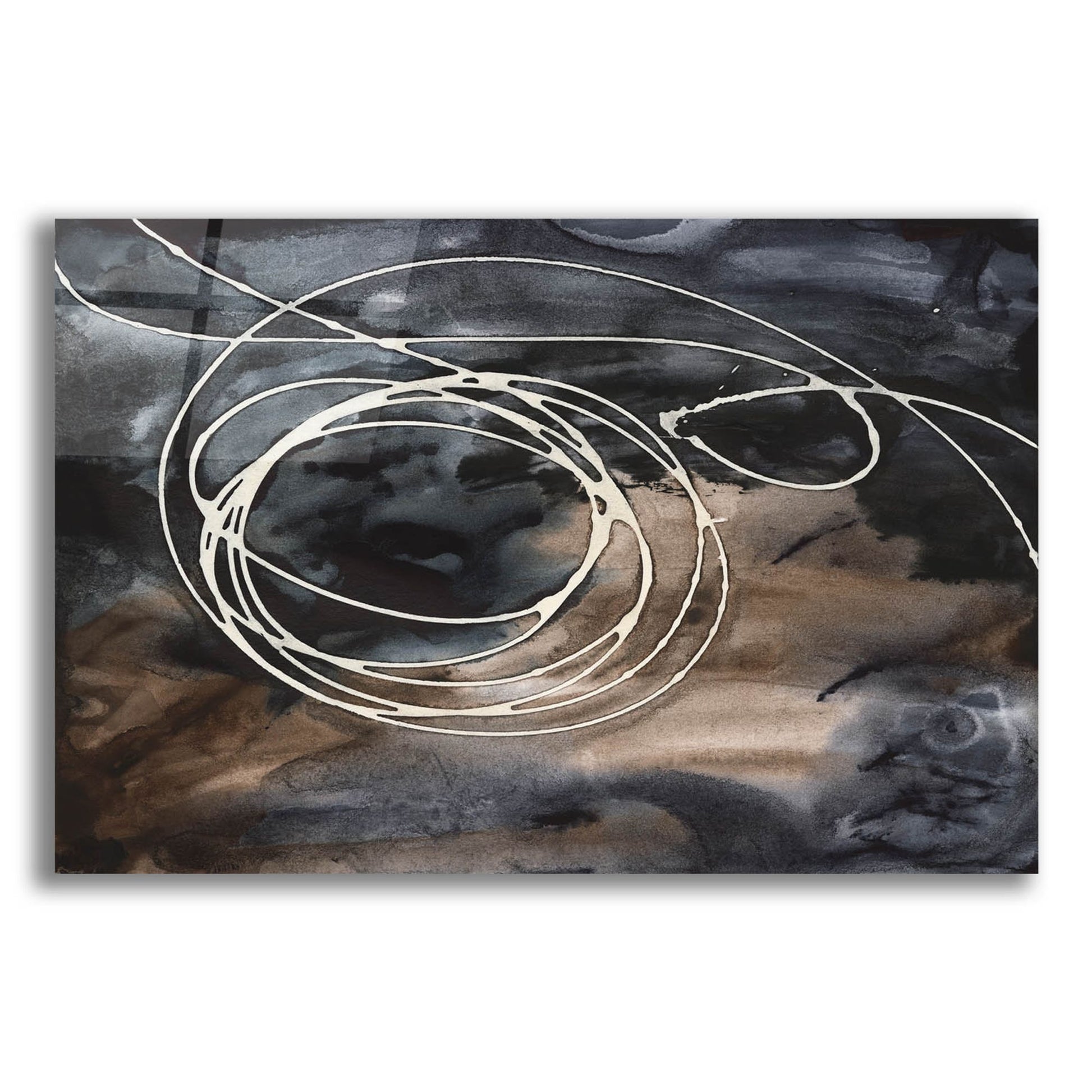 Epic Art 'Midnight Swirl II' by Regina Moore, Acrylic Glass Wall Art,24x16