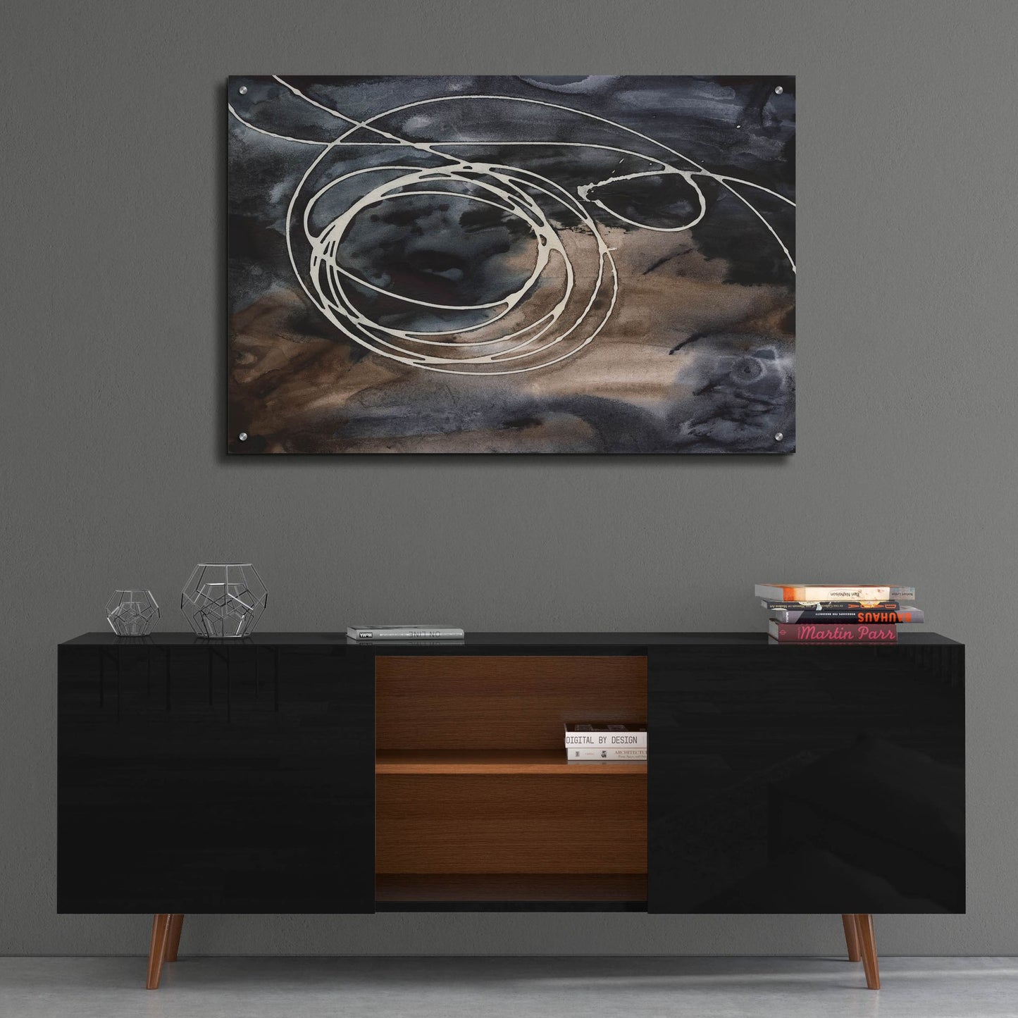 Epic Art 'Midnight Swirl II' by Regina Moore, Acrylic Glass Wall Art,36x24