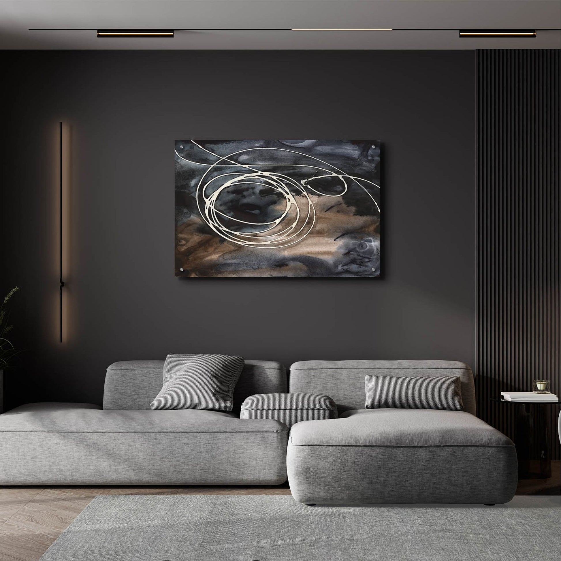 Epic Art 'Midnight Swirl II' by Regina Moore, Acrylic Glass Wall Art,36x24