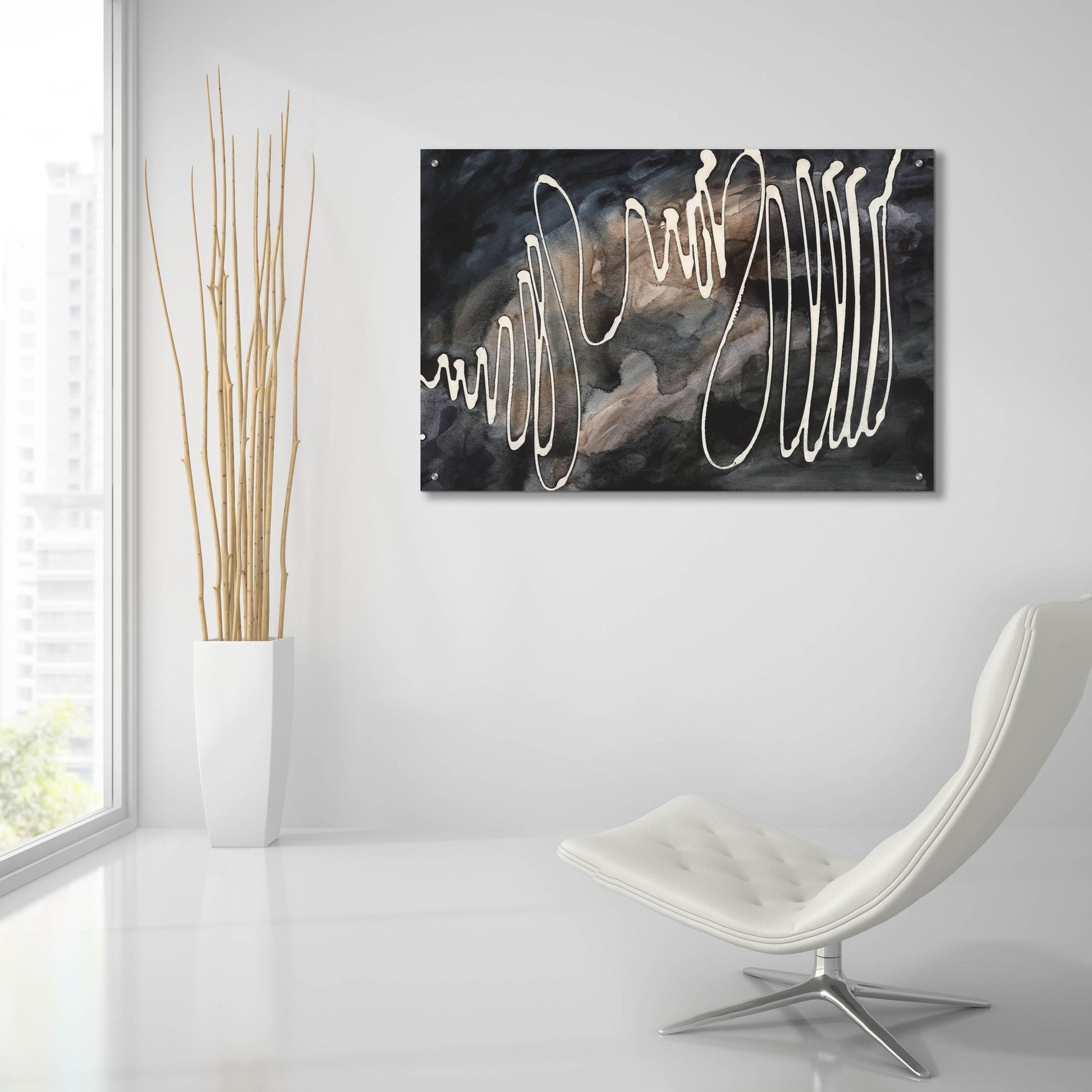 Epic Art 'Midnight Swirl IV' by Regina Moore, Acrylic Glass Wall Art,36x24