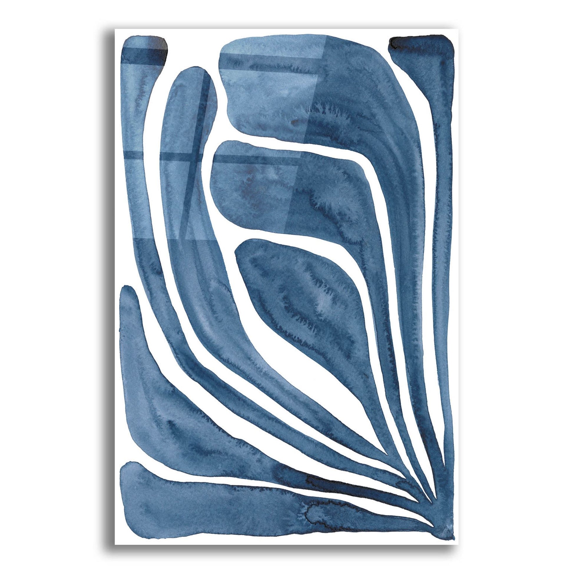 Epic Art 'Blue Stylized Leaf I' by Regina Moore, Acrylic Glass Wall Art