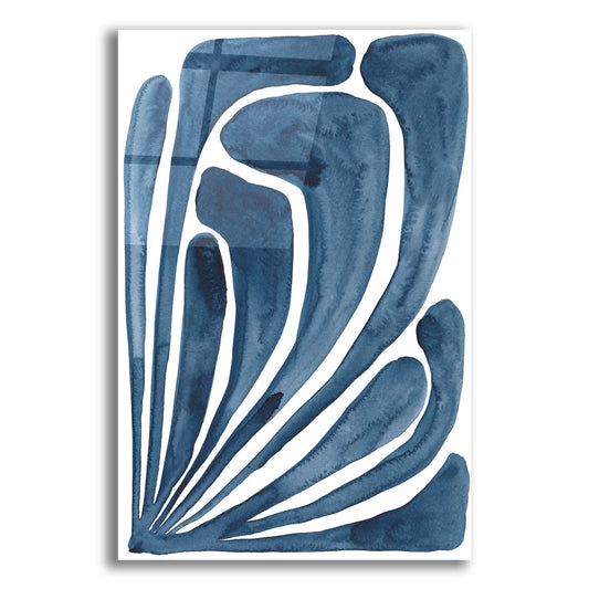 Epic Art 'Blue Stylized Leaf II' by Regina Moore, Acrylic Glass Wall Art