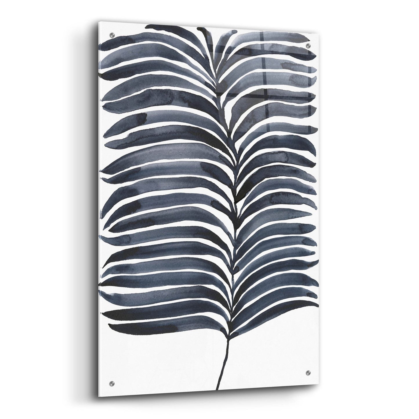 Epic Art 'Indigo Fronds I' by Regina Moore, Acrylic Glass Wall Art,24x36