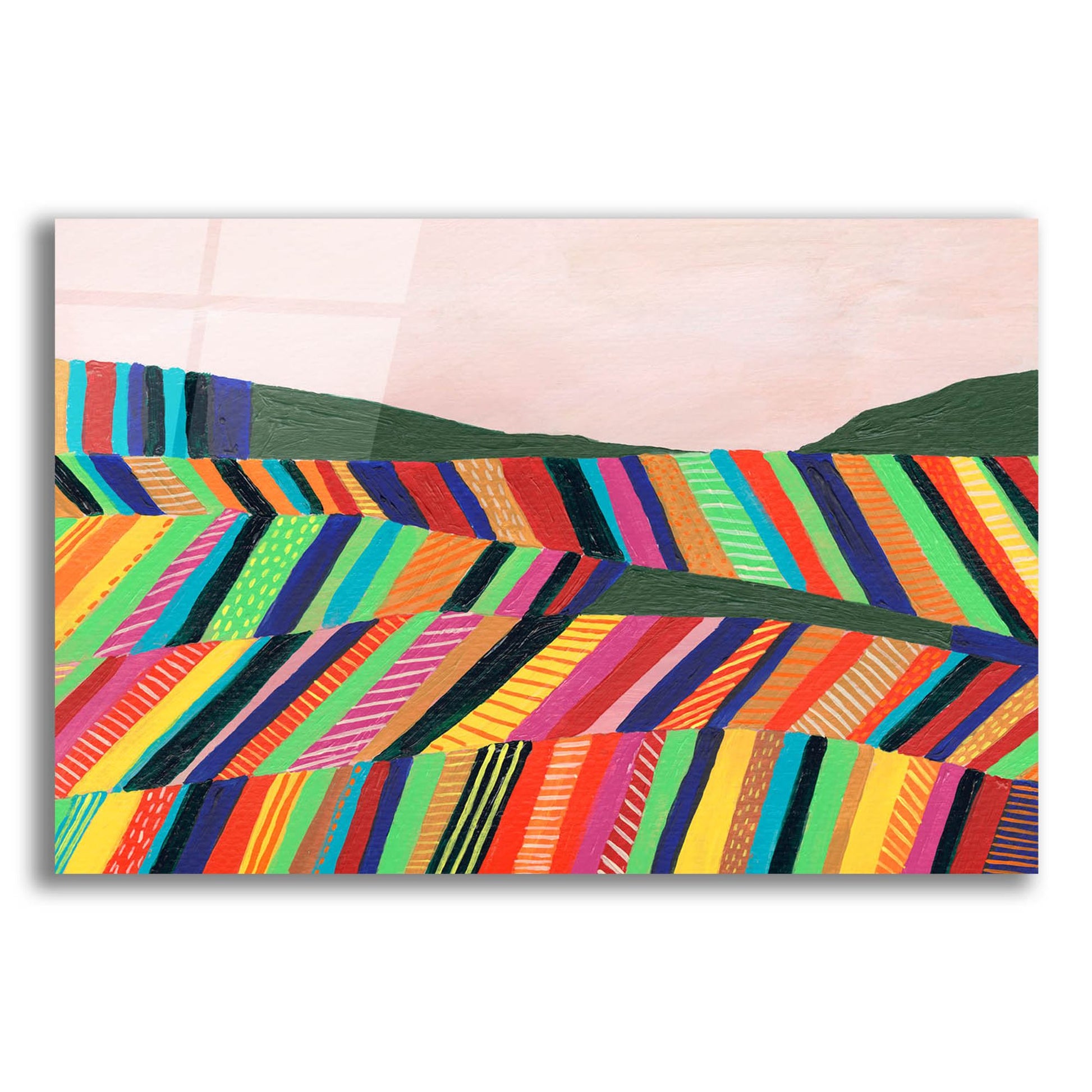 Epic Art 'Rainbow Fields I' by Regina Moore, Acrylic Glass Wall Art