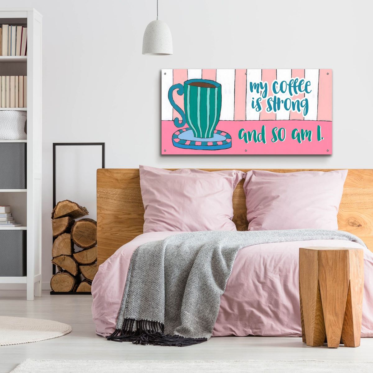 Epic Art 'Mid Morning Coffee Collection D' by Regina Moore, Acrylic Glass Wall Art,48x24
