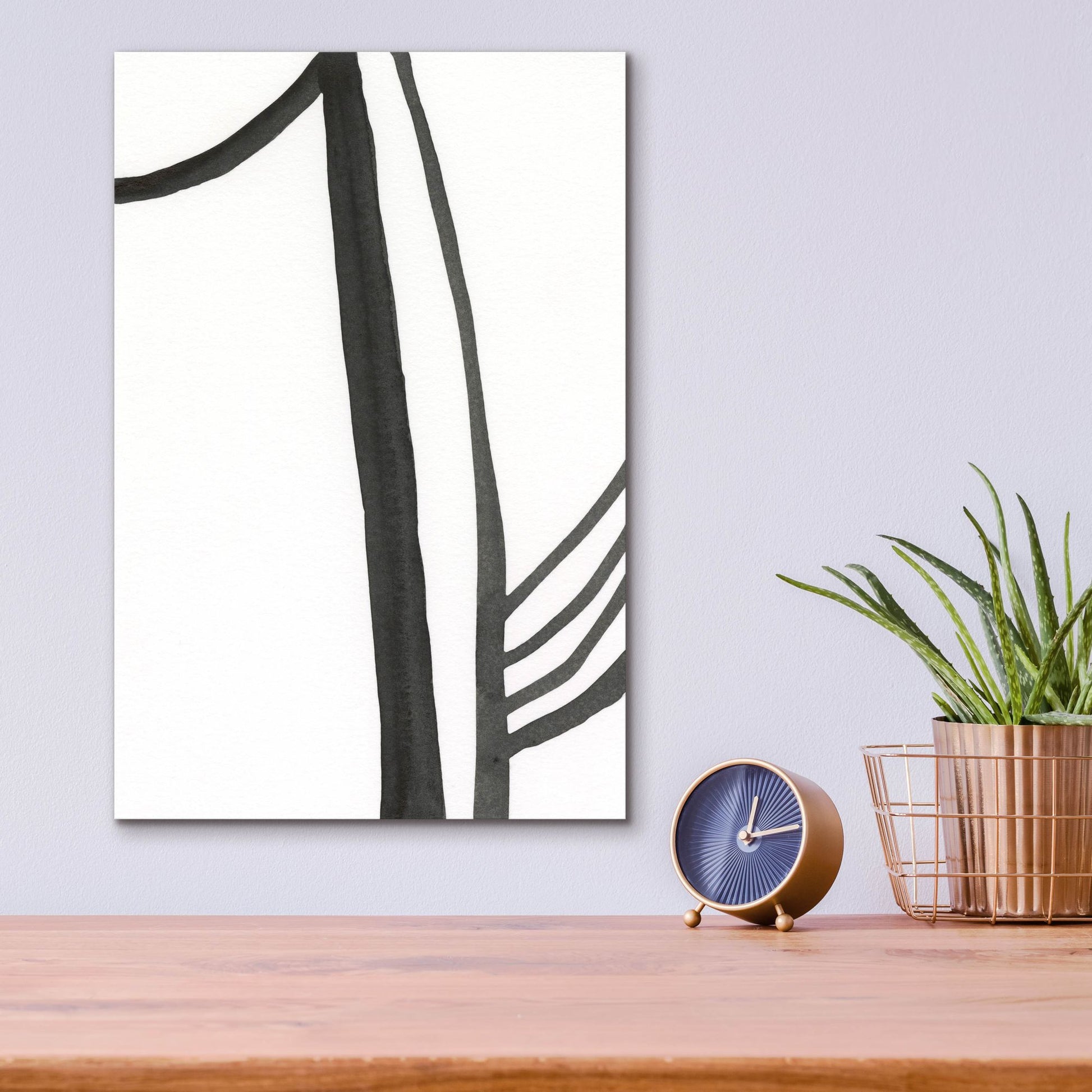 Epic Art 'Ink Lines I' by Regina Moore, Acrylic Glass Wall Art,12x16