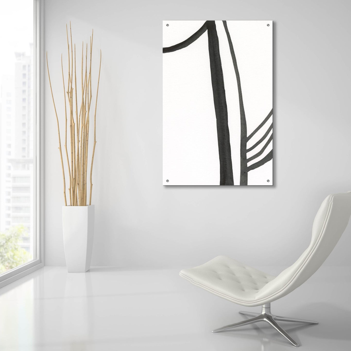 Epic Art 'Ink Lines I' by Regina Moore, Acrylic Glass Wall Art,24x36