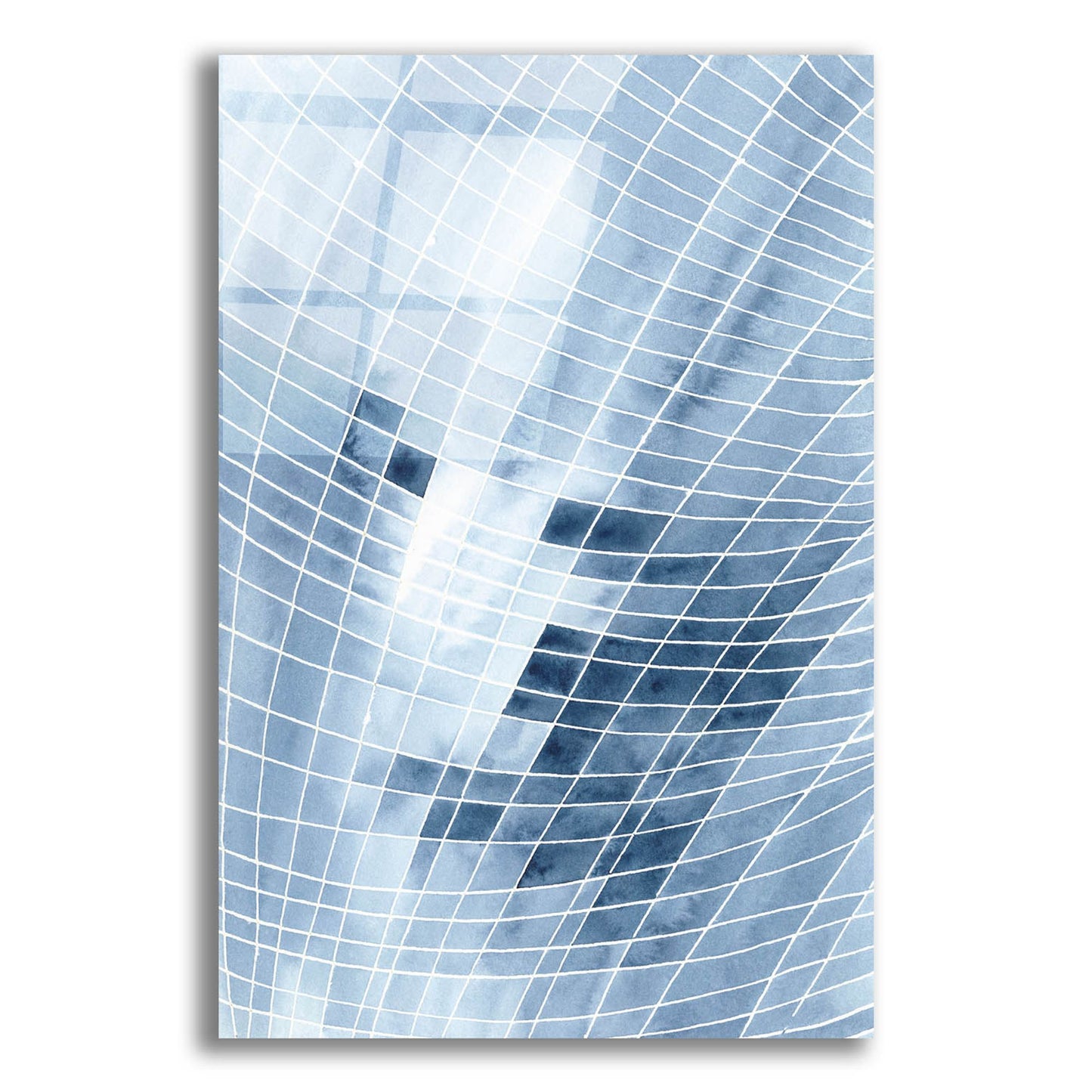 Epic Art 'Blue Grid I' by Regina Moore, Acrylic Glass Wall Art