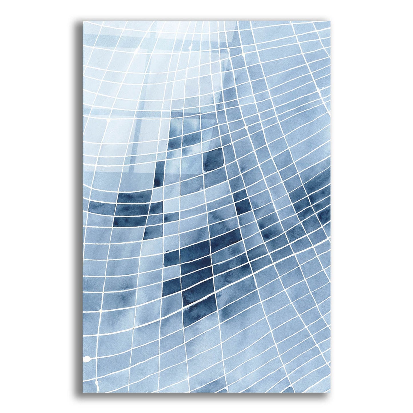 Epic Art 'Blue Grid II' by Regina Moore, Acrylic Glass Wall Art