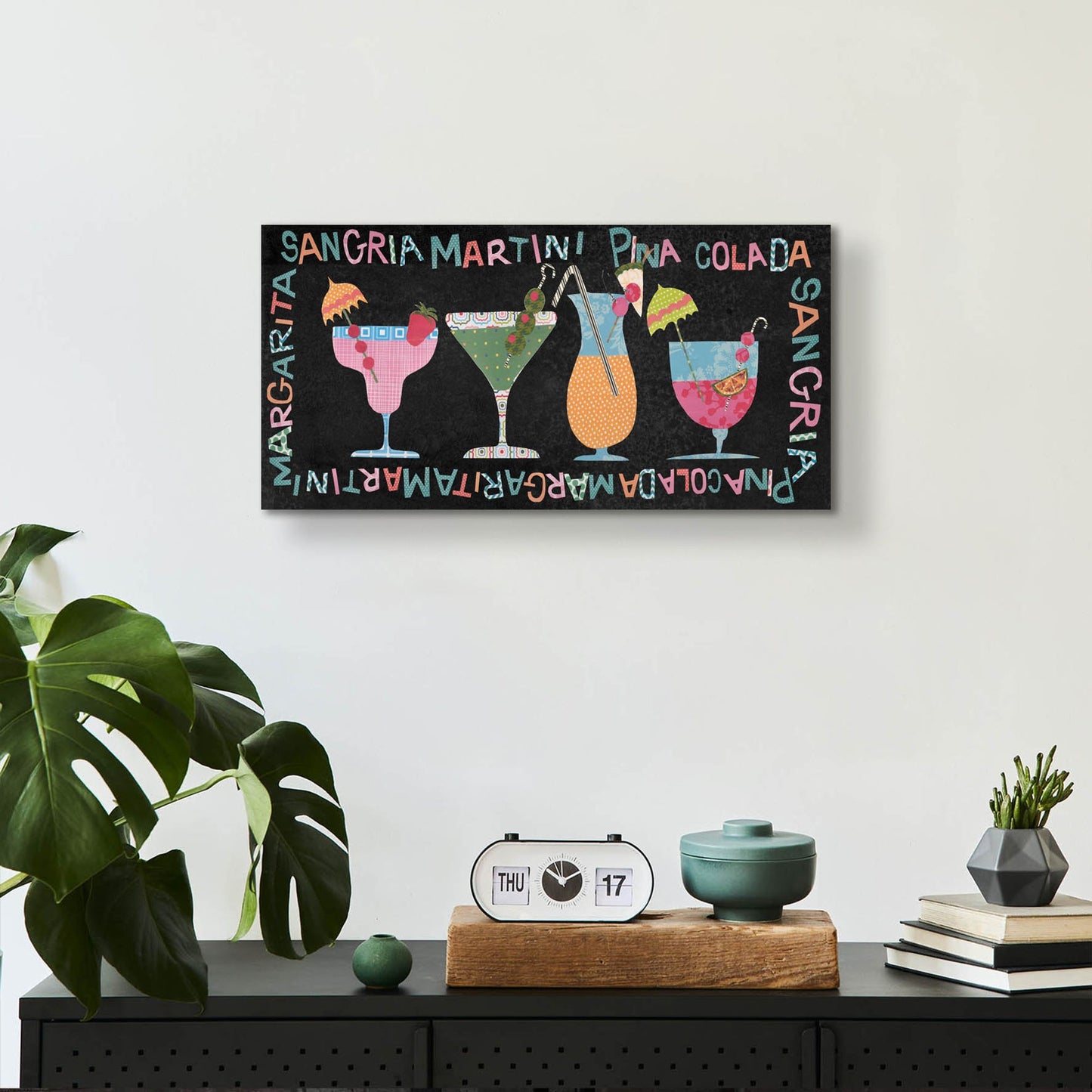 Epic Art 'Mix Me A Drink Collection D' by Regina Moore, Acrylic Glass Wall Art,24x12