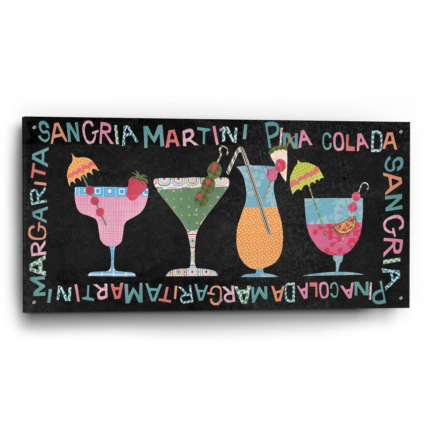 Epic Art 'Mix Me A Drink Collection D' by Regina Moore, Acrylic Glass Wall Art,48x24