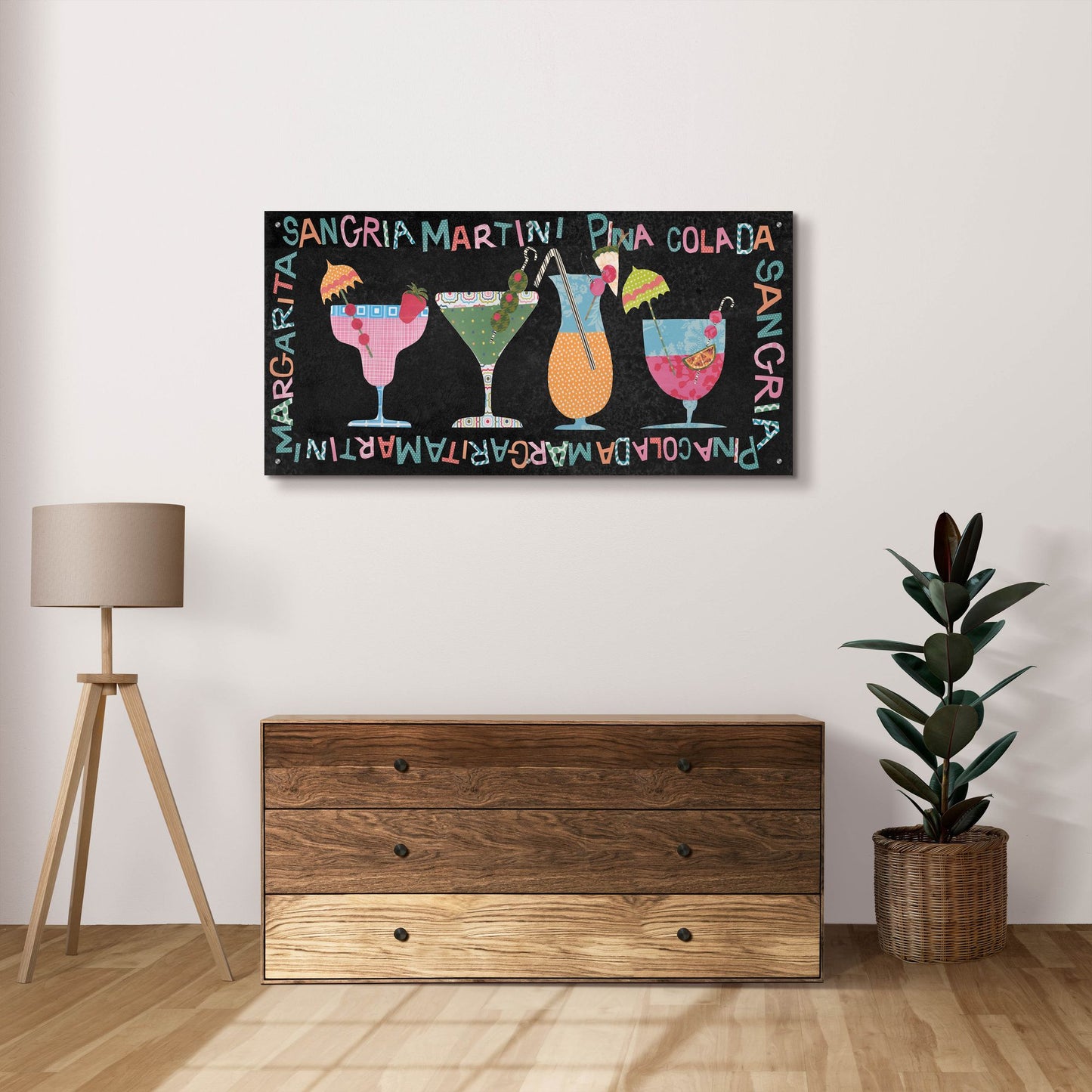 Epic Art 'Mix Me A Drink Collection D' by Regina Moore, Acrylic Glass Wall Art,48x24