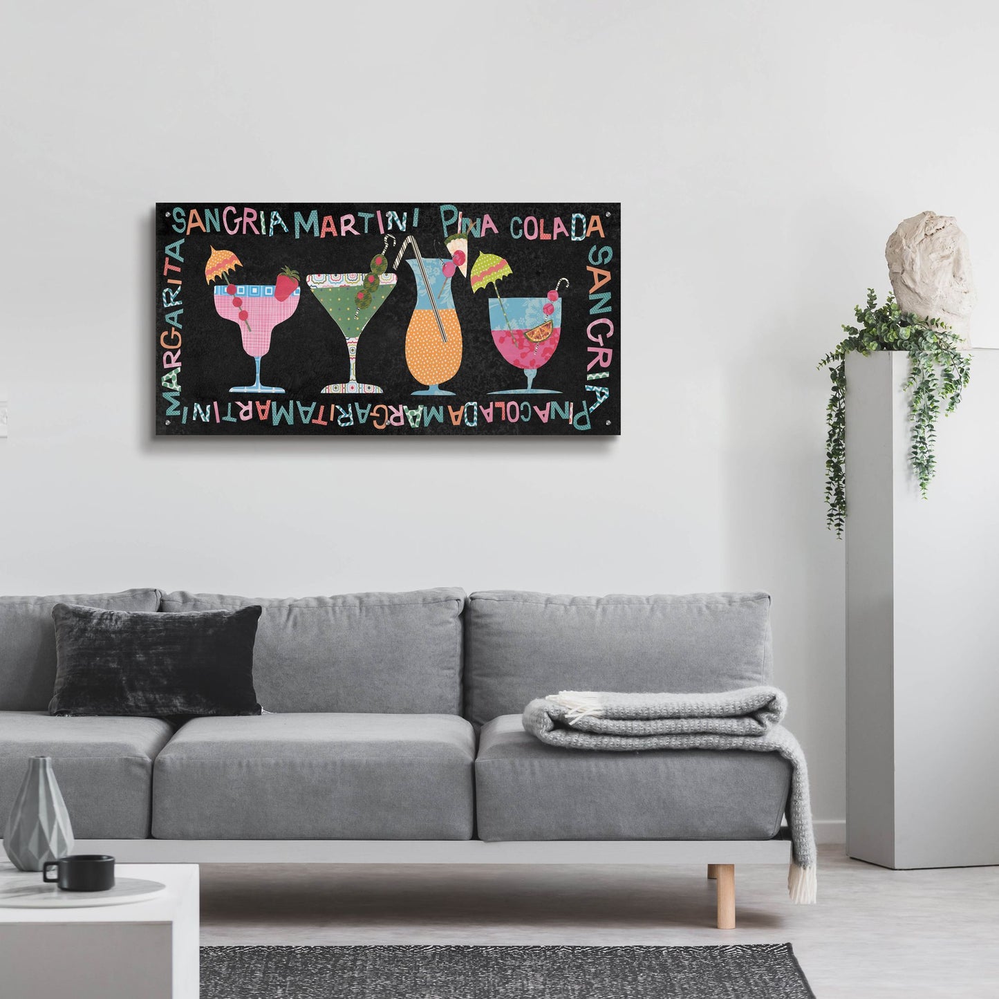 Epic Art 'Mix Me A Drink Collection D' by Regina Moore, Acrylic Glass Wall Art,48x24