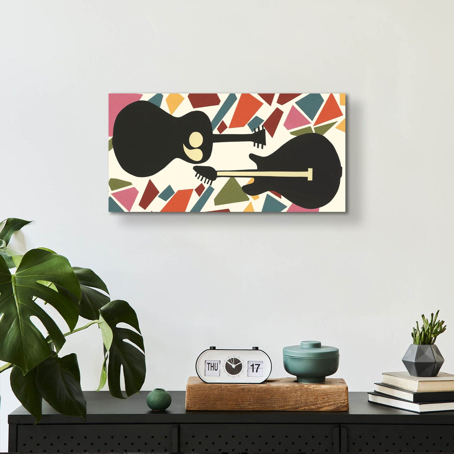 Epic Art 'Cut Paper Instruments Collection D' by Regina Moore, Acrylic Glass Wall Art,24x12