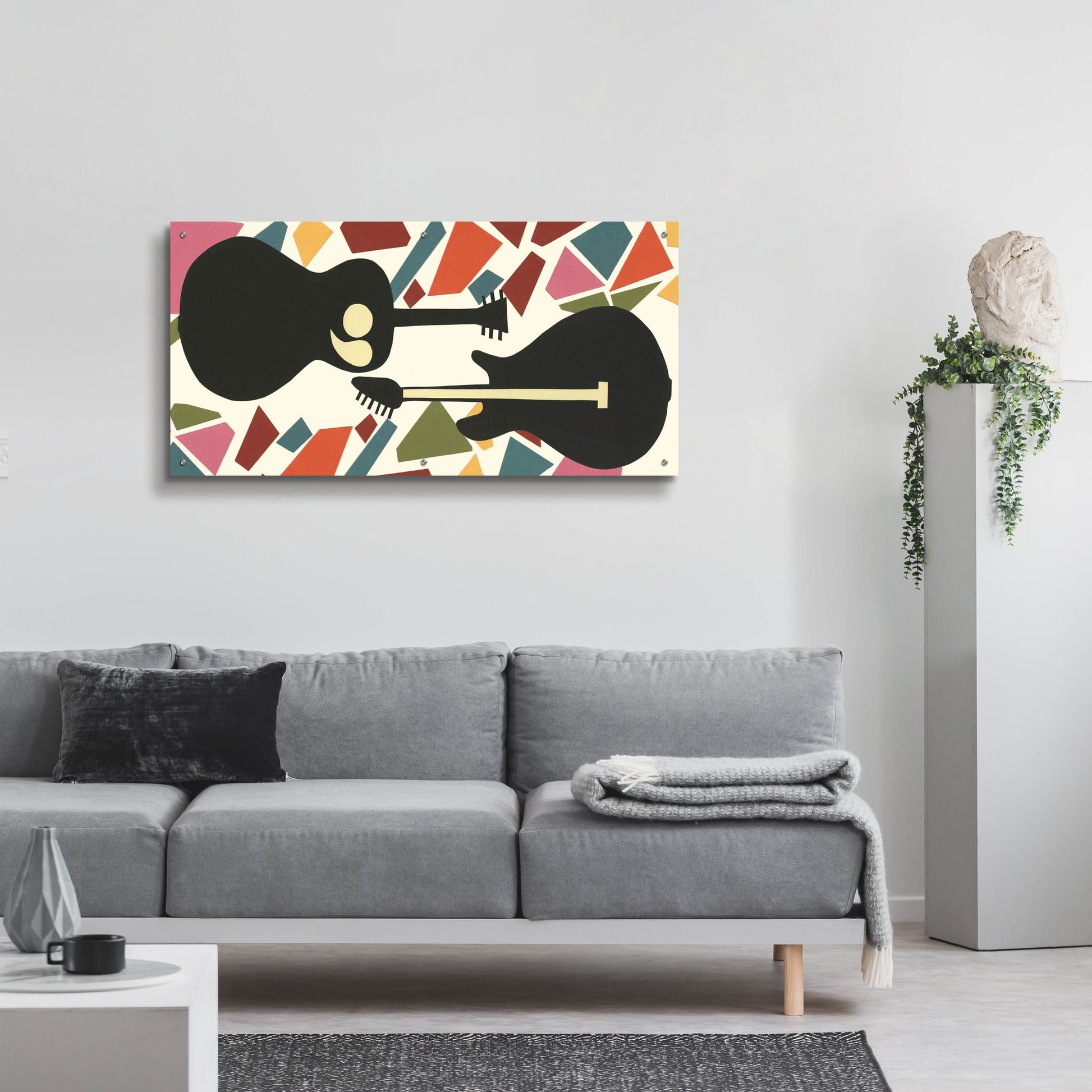 Epic Art 'Cut Paper Instruments Collection D' by Regina Moore, Acrylic Glass Wall Art,48x24