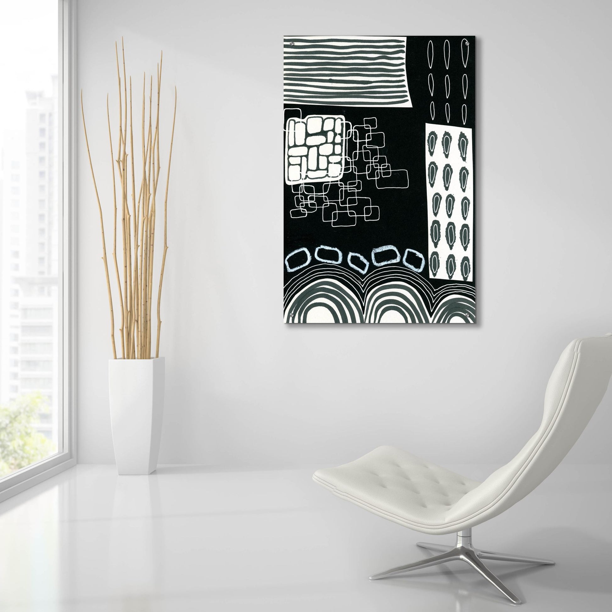 Epic Art 'B&W Fun IV' by Regina Moore, Acrylic Glass Wall Art,24x36