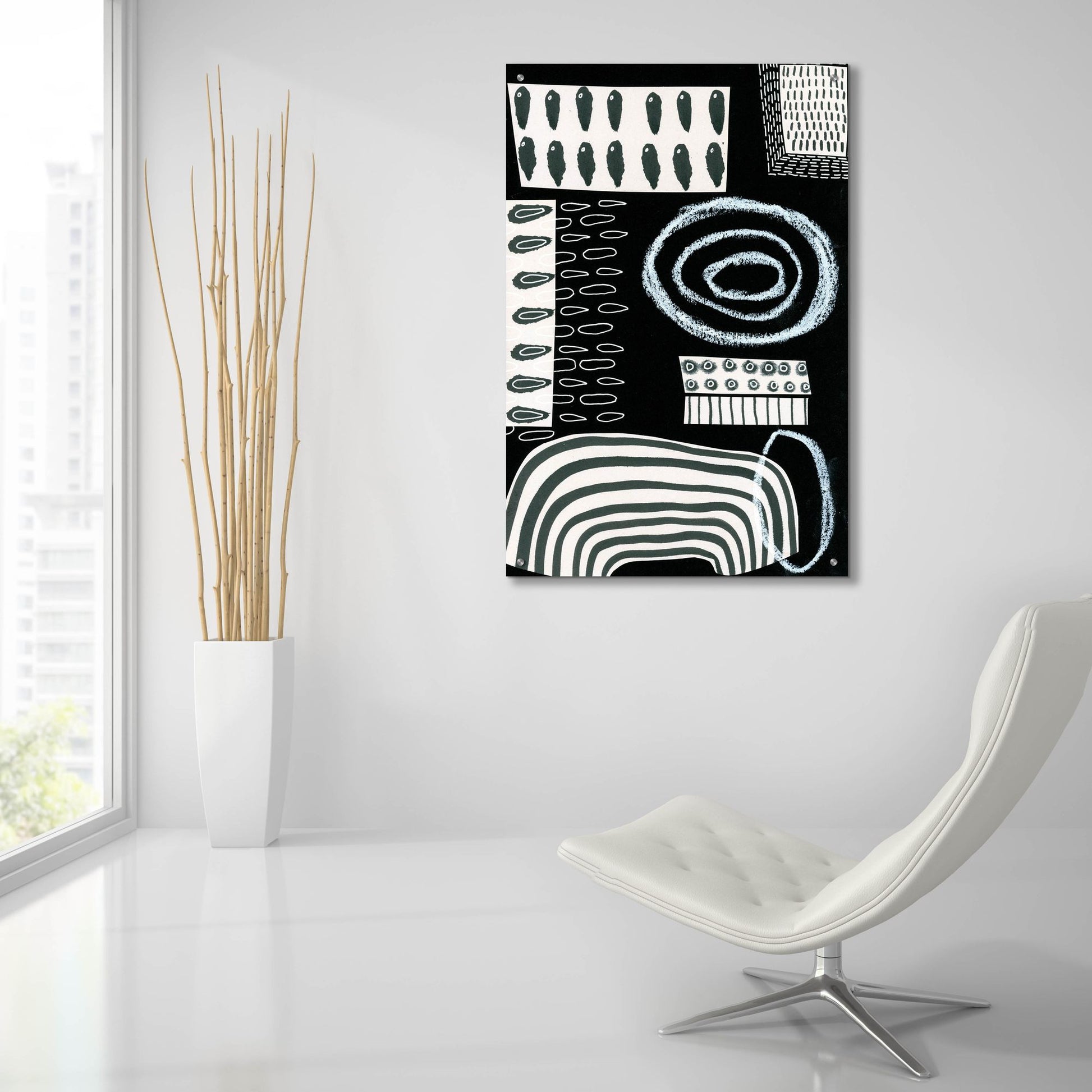 Epic Art 'B&W Fun VI' by Regina Moore, Acrylic Glass Wall Art,24x36