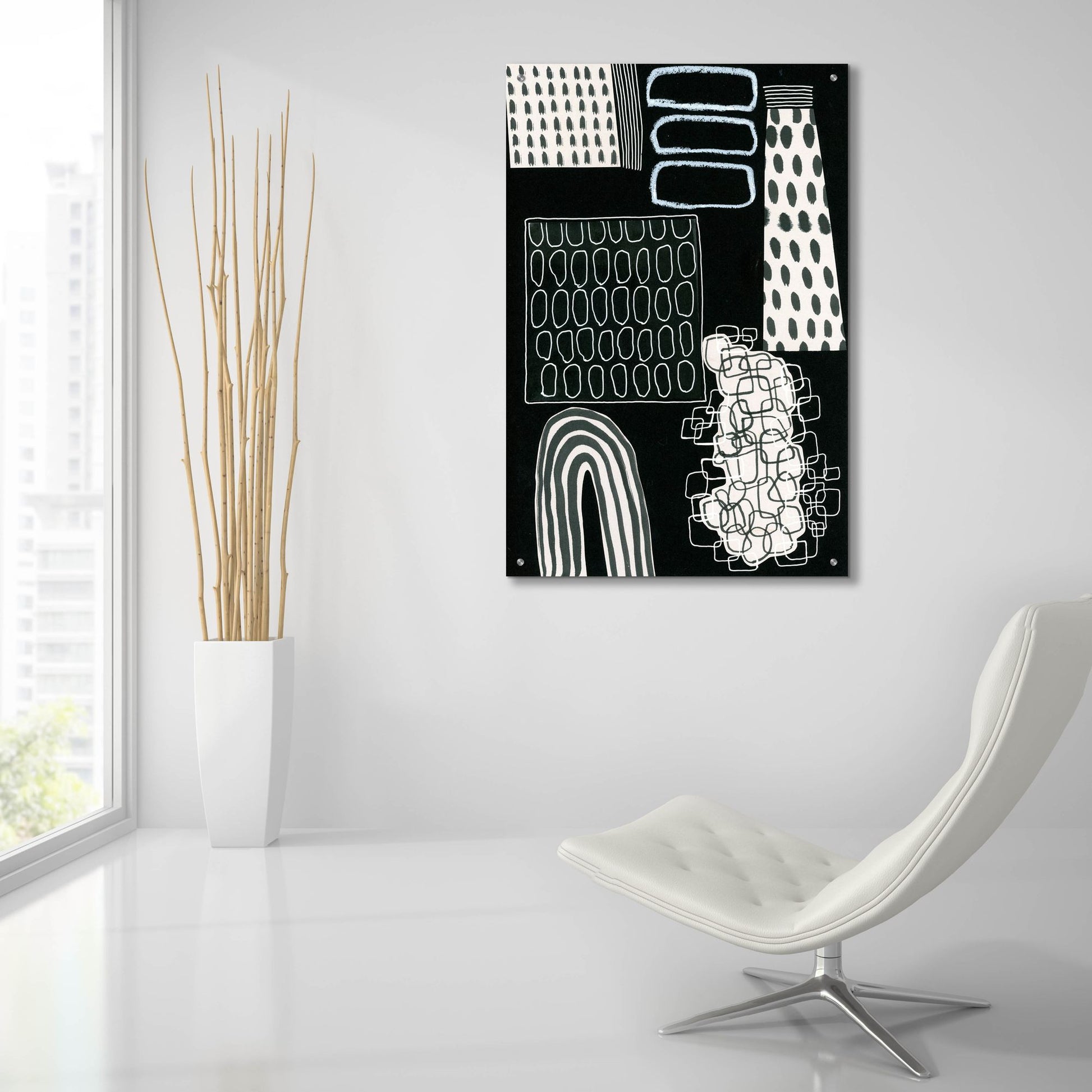 Epic Art 'B&W Fun VII' by Regina Moore, Acrylic Glass Wall Art,24x36