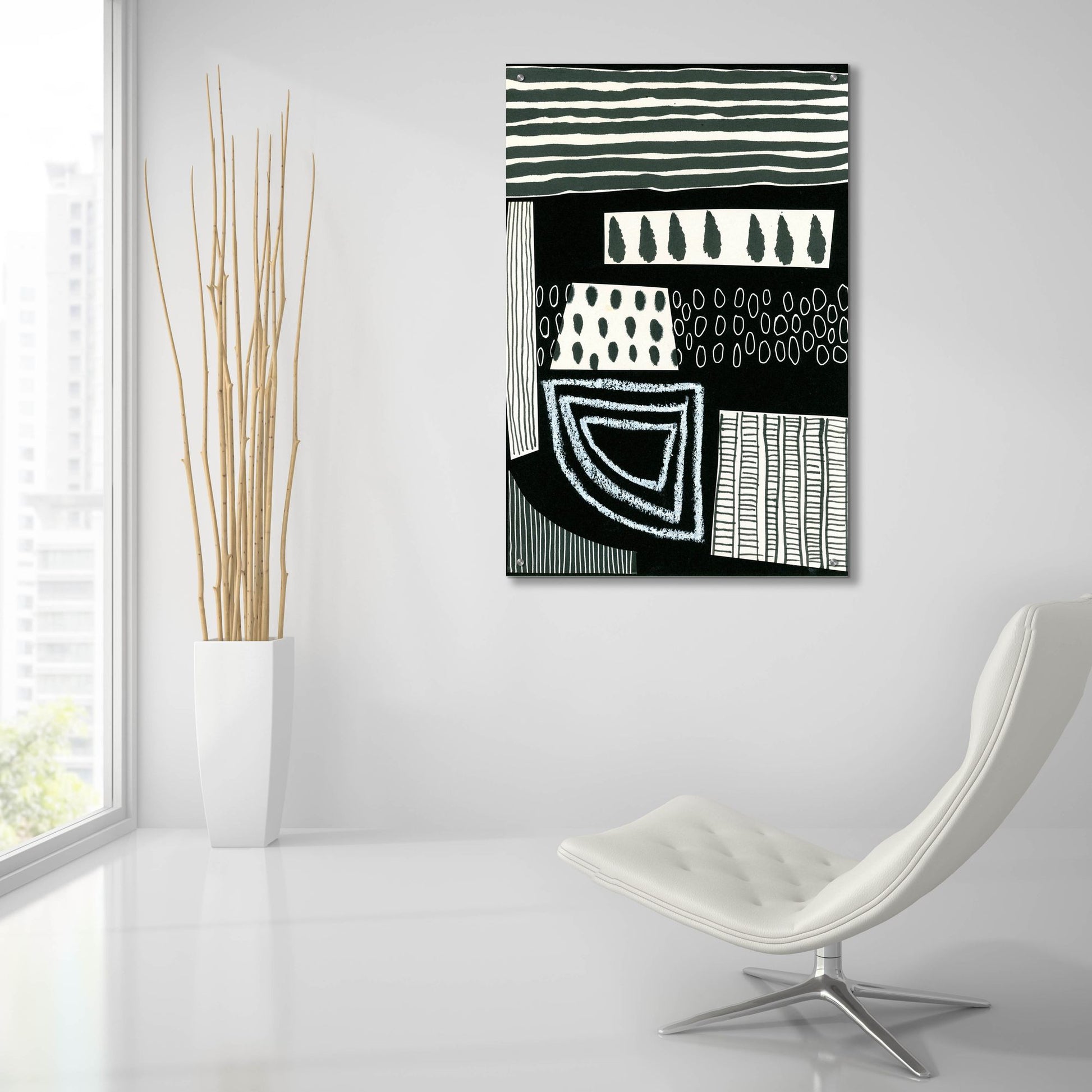 Epic Art 'B&W Fun VIII' by Regina Moore, Acrylic Glass Wall Art,24x36