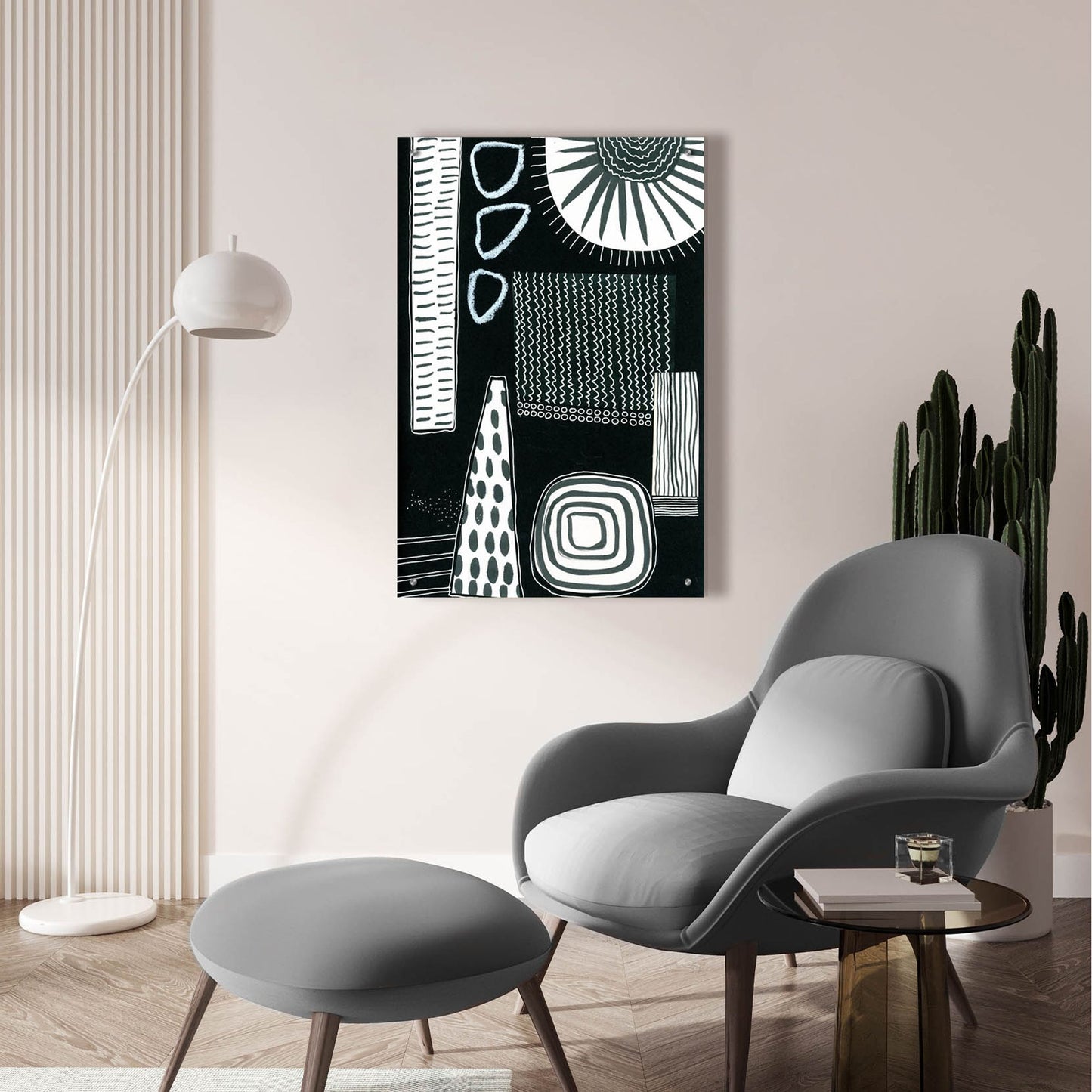 Epic Art 'B&W Fun IX' by Regina Moore, Acrylic Glass Wall Art,24x36