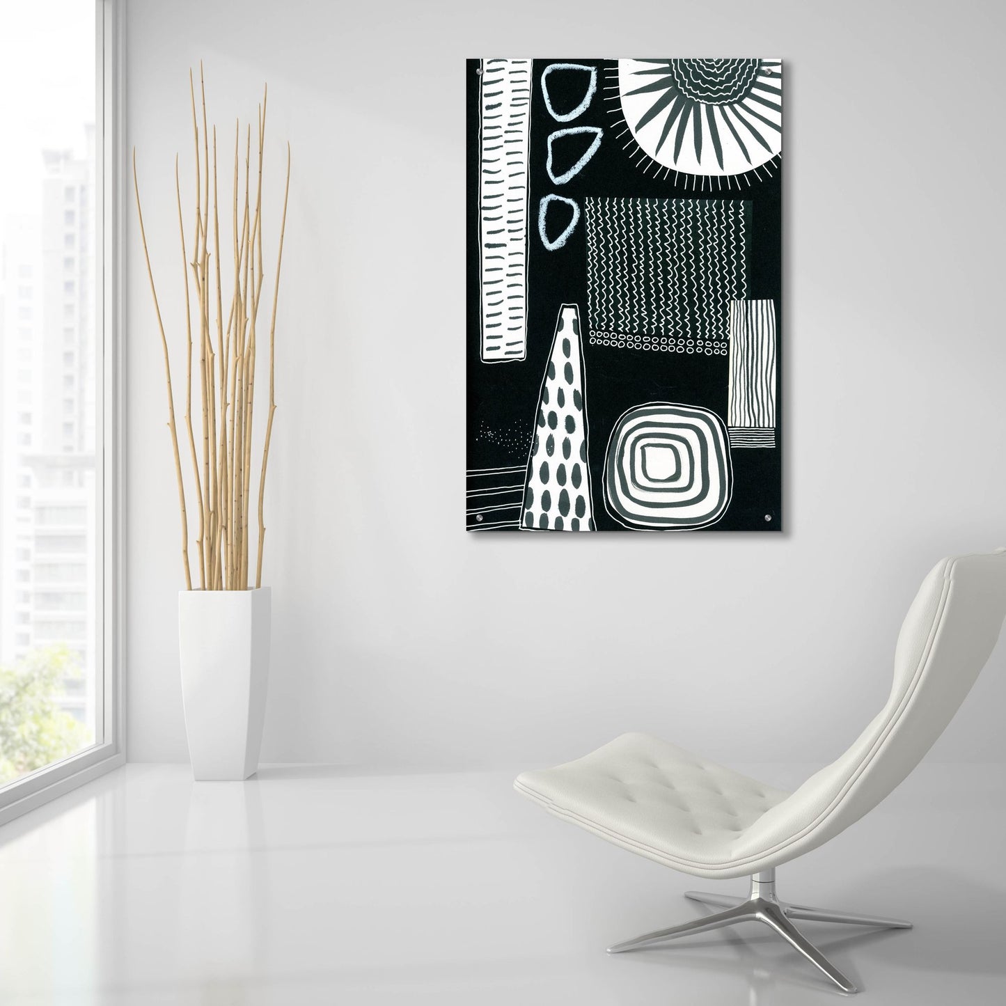 Epic Art 'B&W Fun IX' by Regina Moore, Acrylic Glass Wall Art,24x36