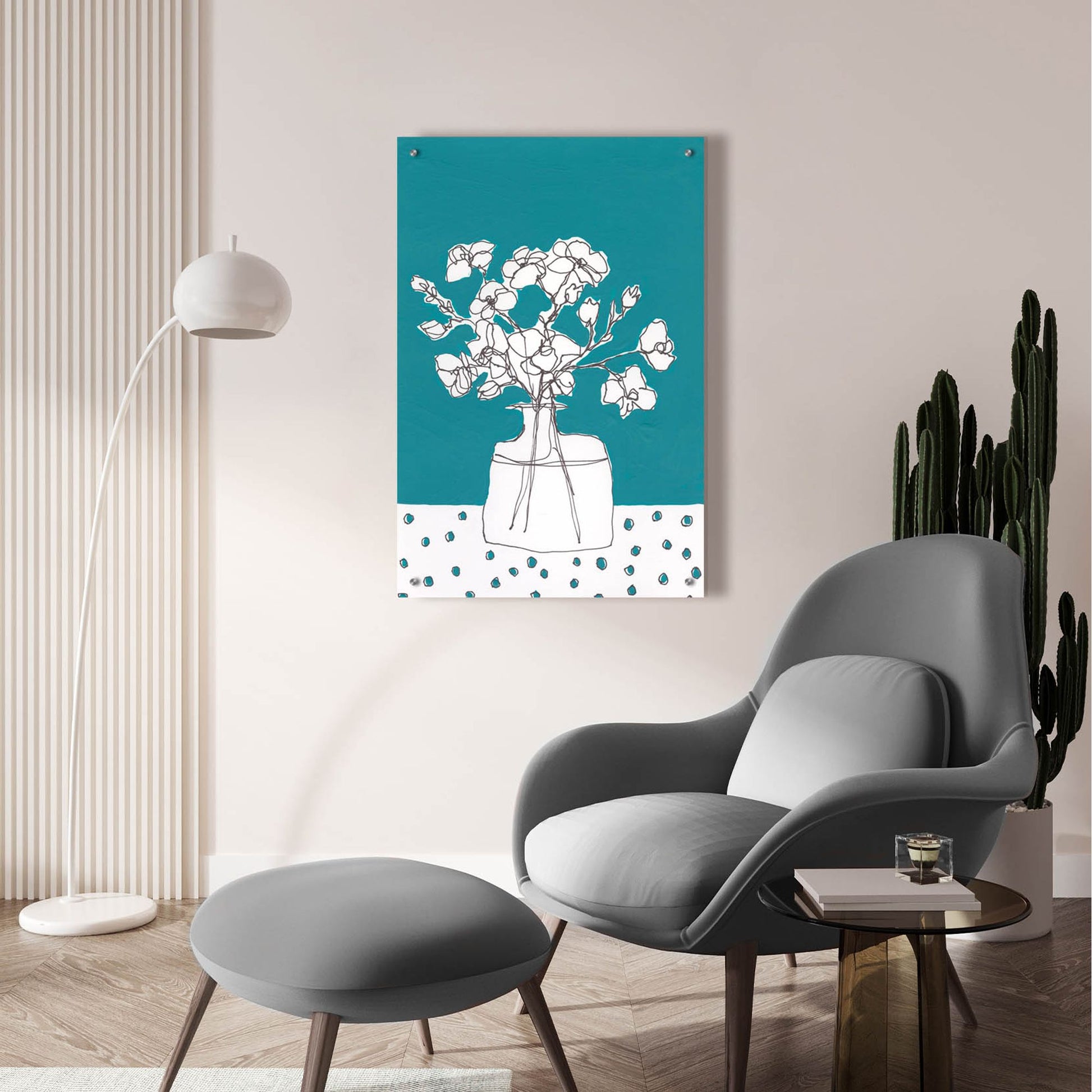 Epic Art 'Floral Jardiniere IV' by Regina Moore, Acrylic Glass Wall Art,24x36