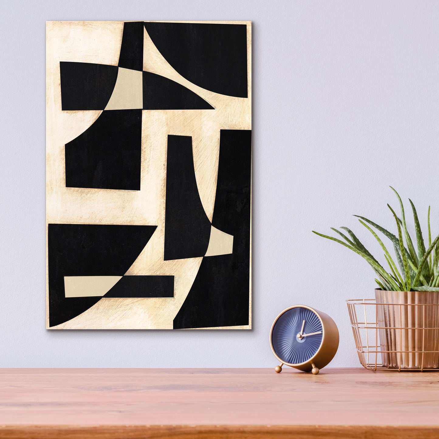 Epic Art 'Onyx Cutout Shapes I' by Regina Moore, Acrylic Glass Wall Art,12x16