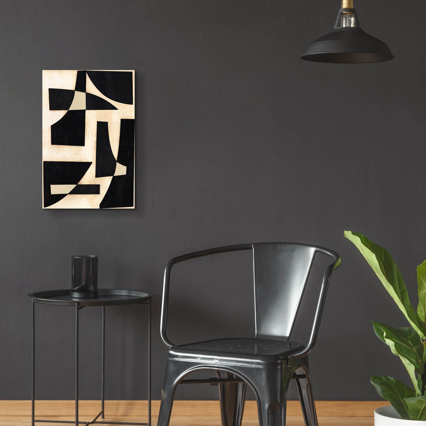 Epic Art 'Onyx Cutout Shapes I' by Regina Moore, Acrylic Glass Wall Art,16x24