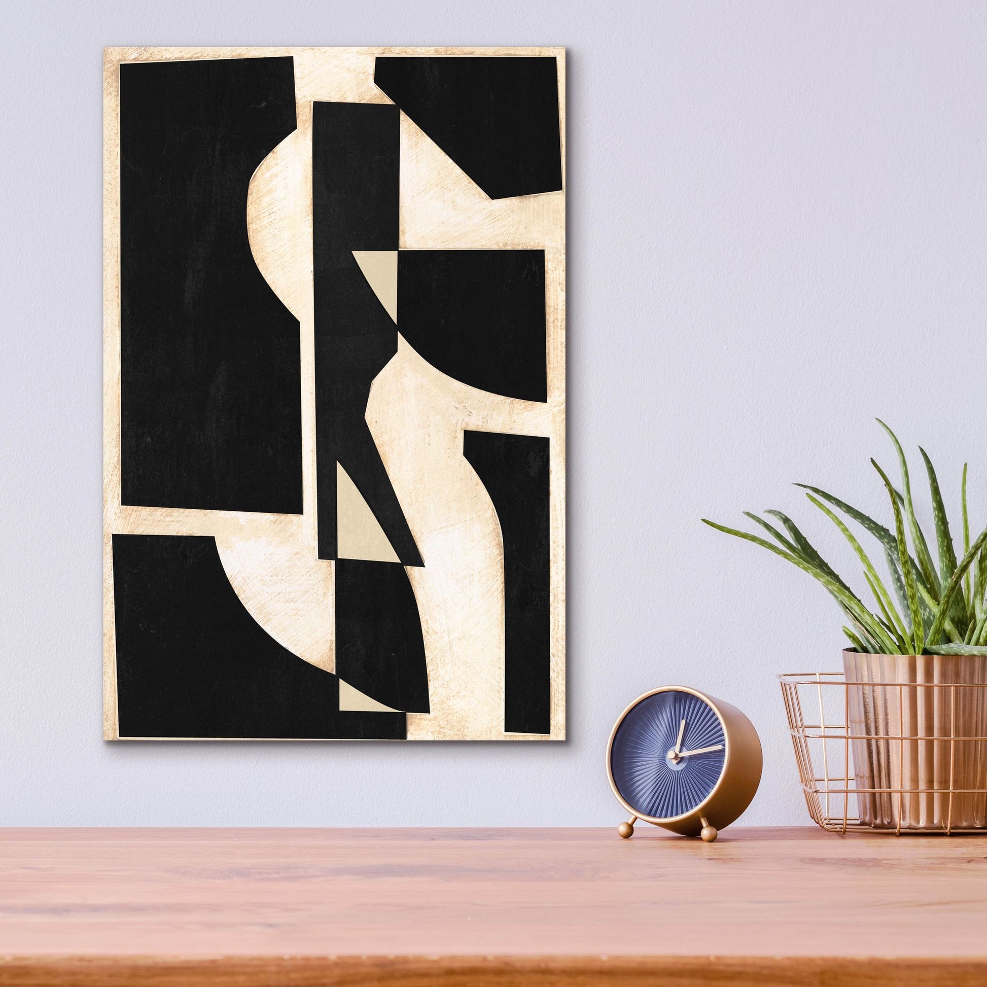 Epic Art 'Onyx Cutout Shapes II' by Regina Moore, Acrylic Glass Wall Art,12x16