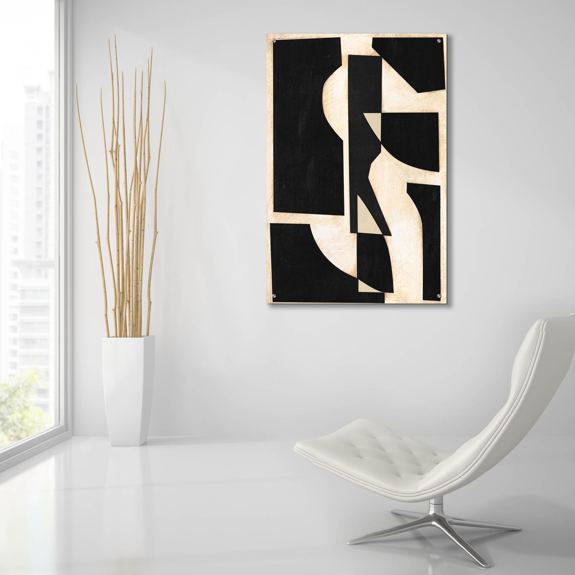 Epic Art 'Onyx Cutout Shapes II' by Regina Moore, Acrylic Glass Wall Art,24x36