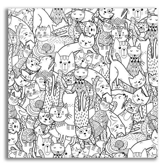 Epic Art 'Coloring Book Cats' by Epic Portfolio, Acrylic Glass Wall Art