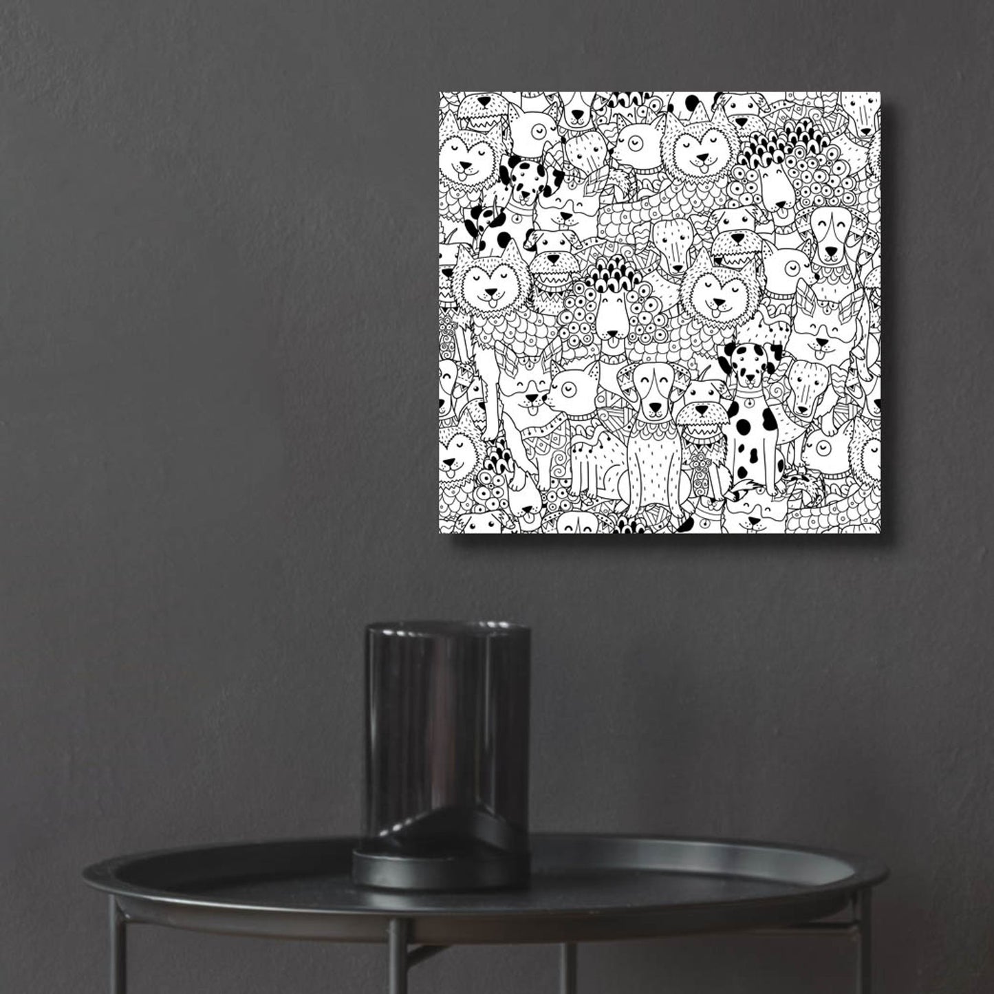 Epic Art 'Coloring Book Dogs' by Epic Portfolio, Acrylic Glass Wall Art,12x12