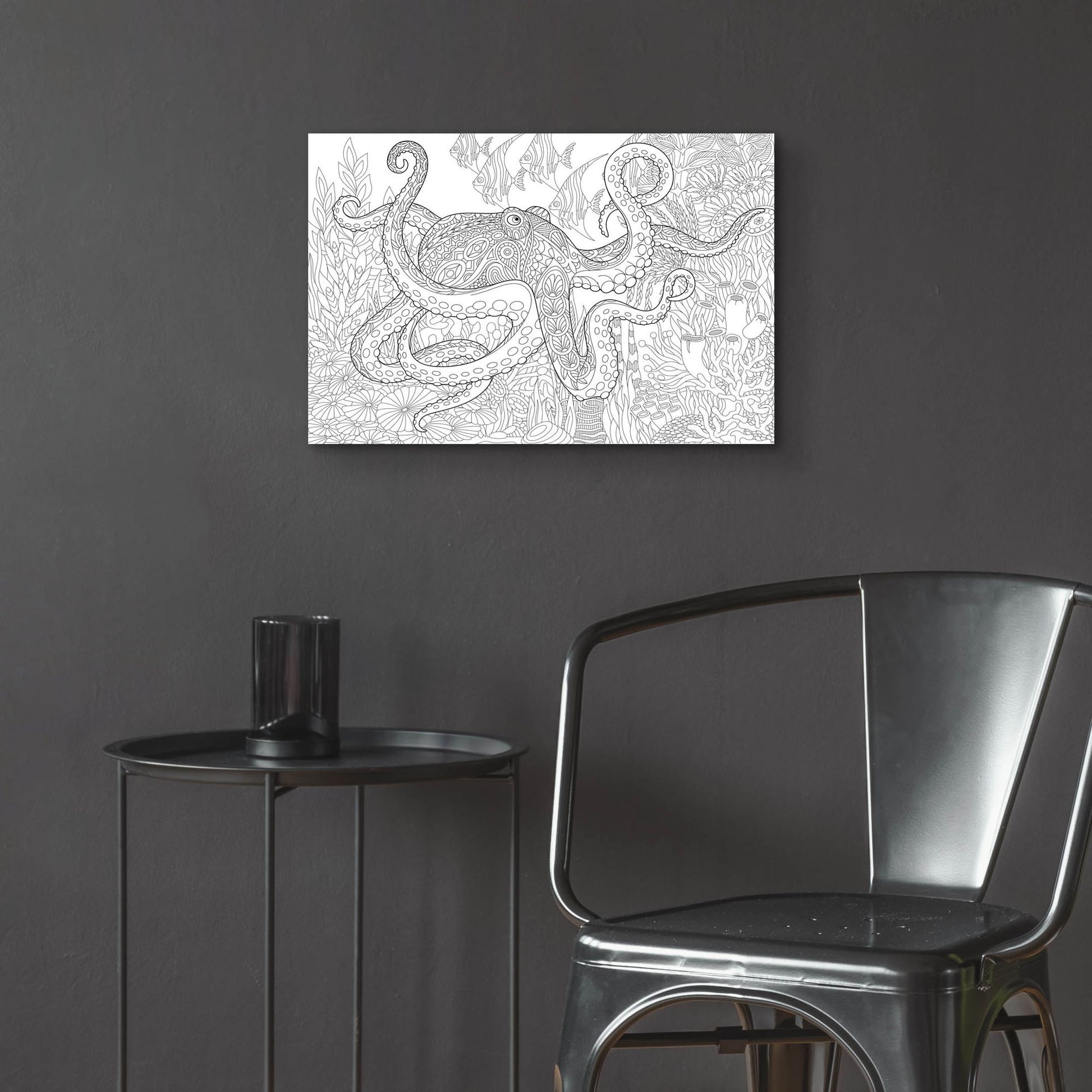 Epic Art 'Coloring Book Octopus' by Epic Portfolio, Acrylic Glass Wall Art,24x16