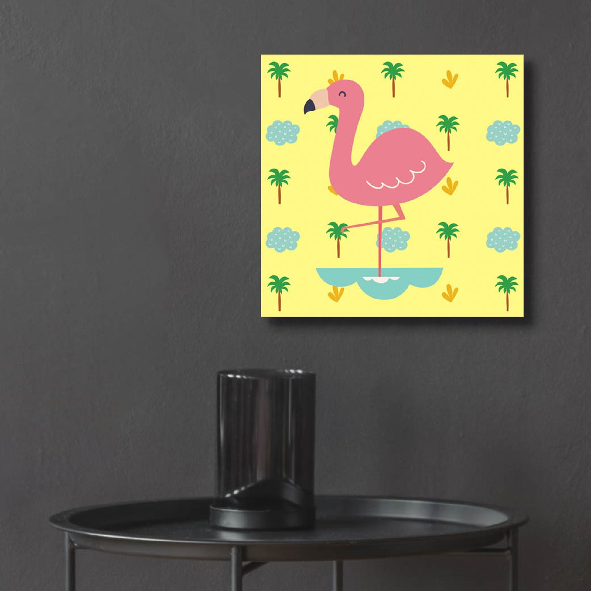 Epic Art 'Cute Flamingo' by Epic Portfolio, Acrylic Glass Wall Art,12x12