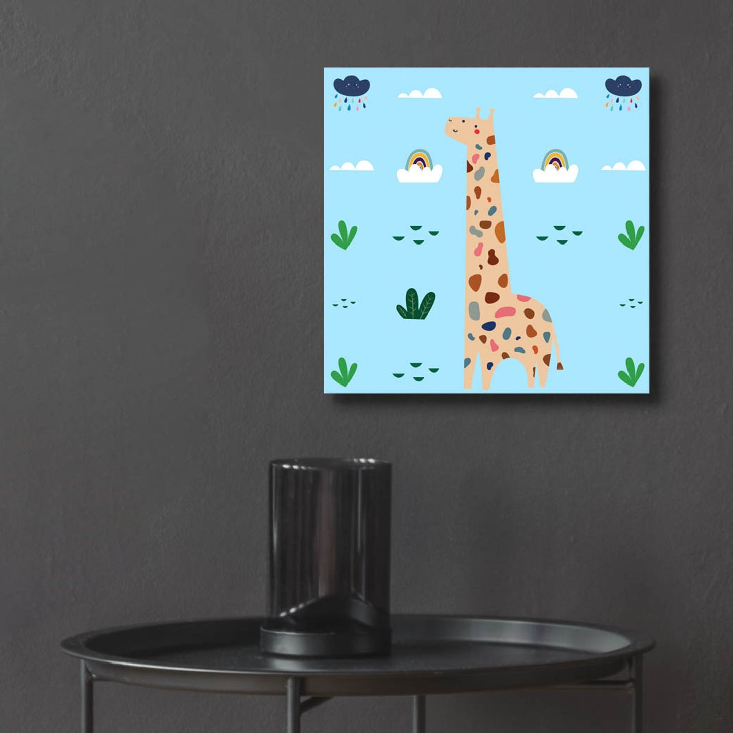 Epic Art 'Cute Girafe 2' by Epic Portfolio, Acrylic Glass Wall Art,12x12