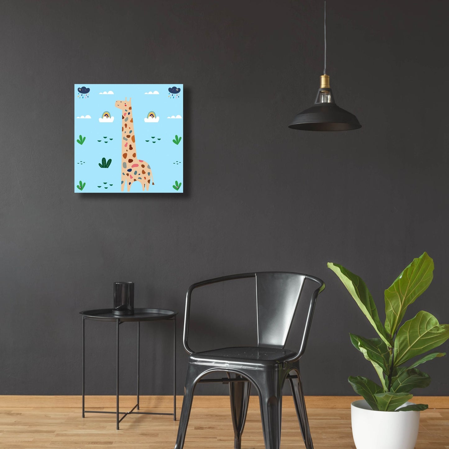 Epic Art 'Cute Girafe 2' by Epic Portfolio, Acrylic Glass Wall Art,24x24