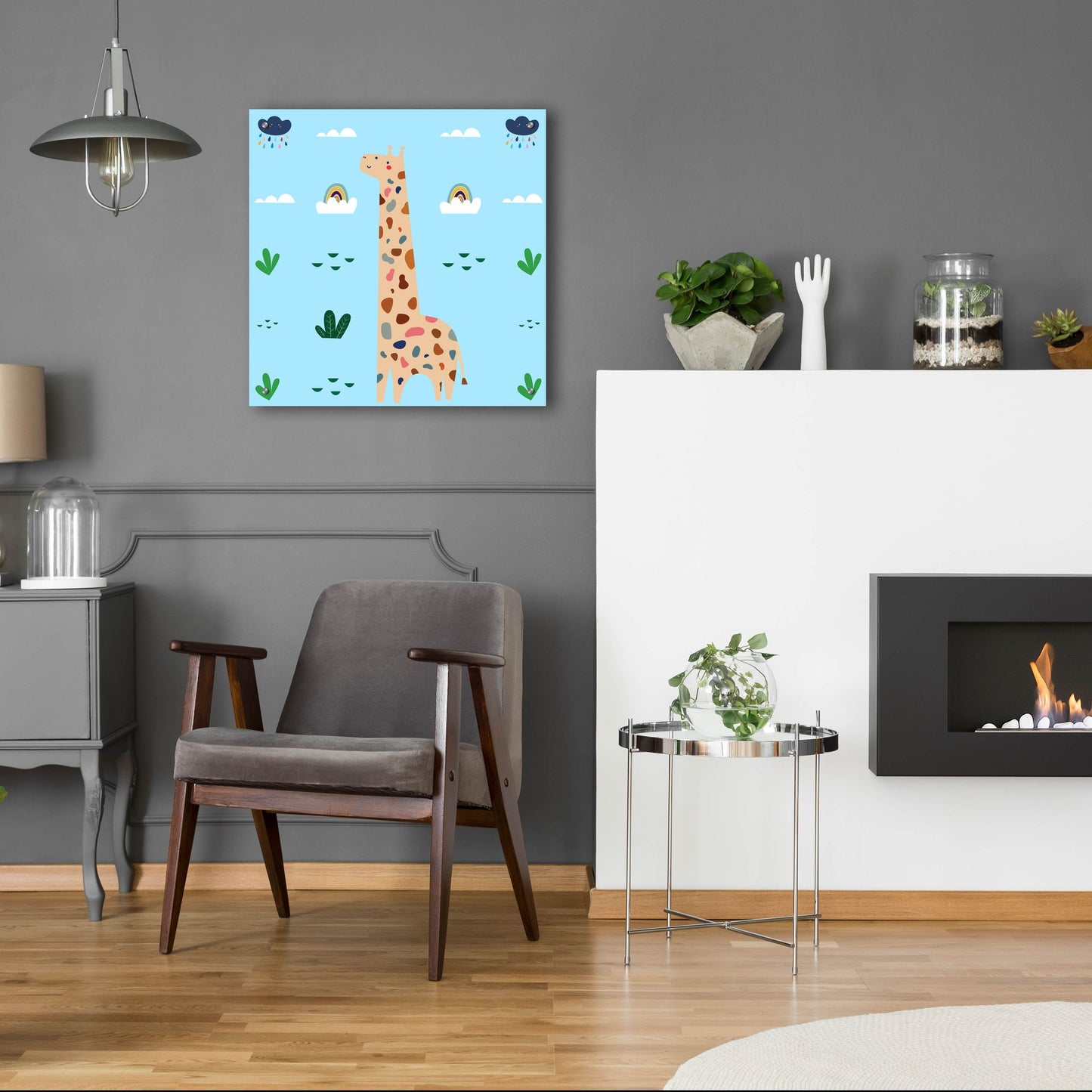 Epic Art 'Cute Girafe 2' by Epic Portfolio, Acrylic Glass Wall Art,24x24