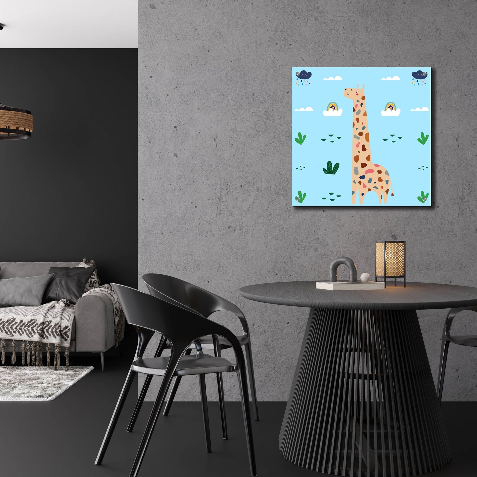 Epic Art 'Cute Girafe 2' by Epic Portfolio, Acrylic Glass Wall Art,24x24