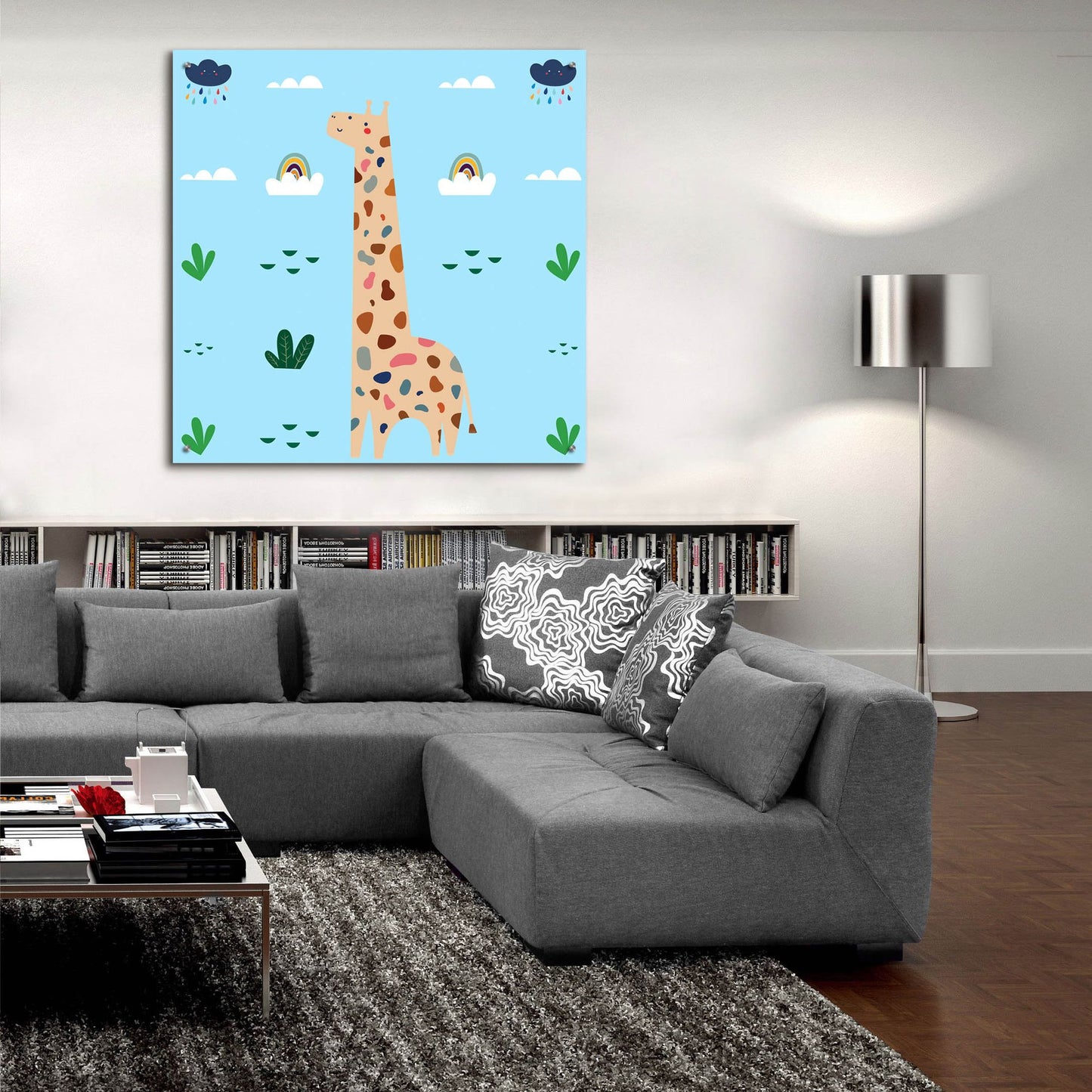 Epic Art 'Cute Girafe 2' by Epic Portfolio, Acrylic Glass Wall Art,36x36